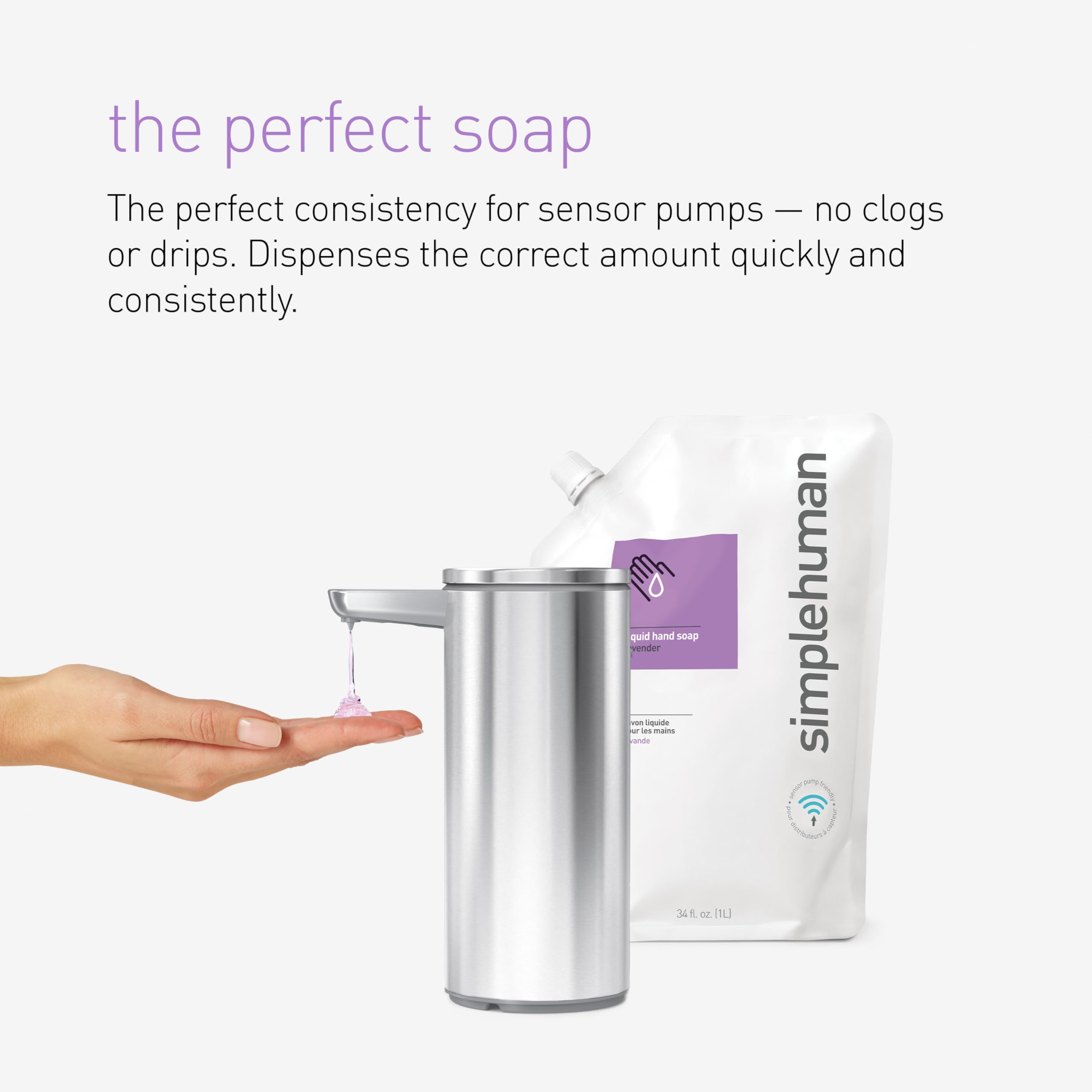simplehuman CT1019 Moisturising Hand Wash Liquid Soap - Mandarin Orange Scent | 1L 5