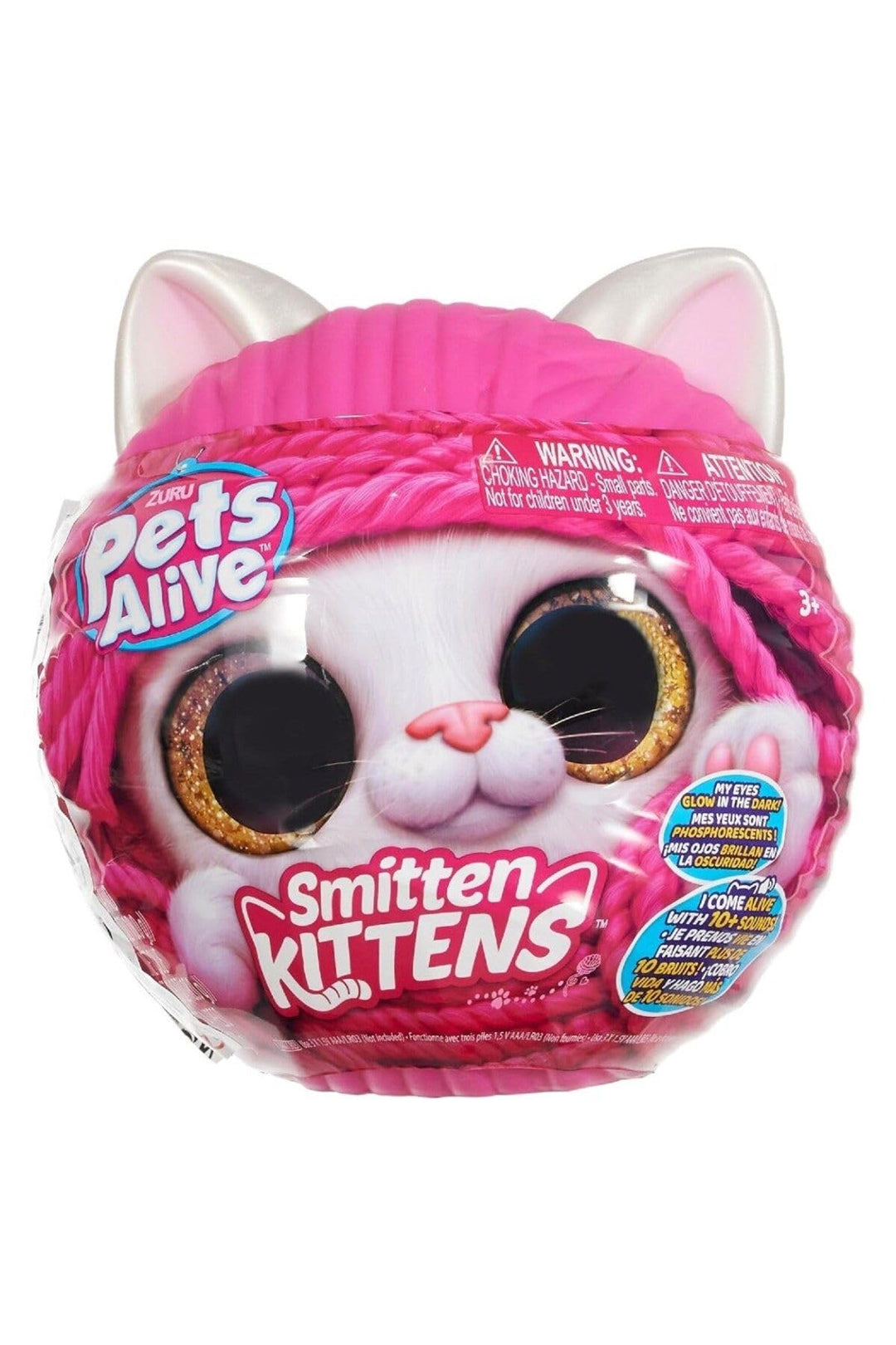 Pets Alive Smitten Kitten - Interactive Electronic Plush Toy with 10 Real Sounds, Ages 3+ (Ginger)