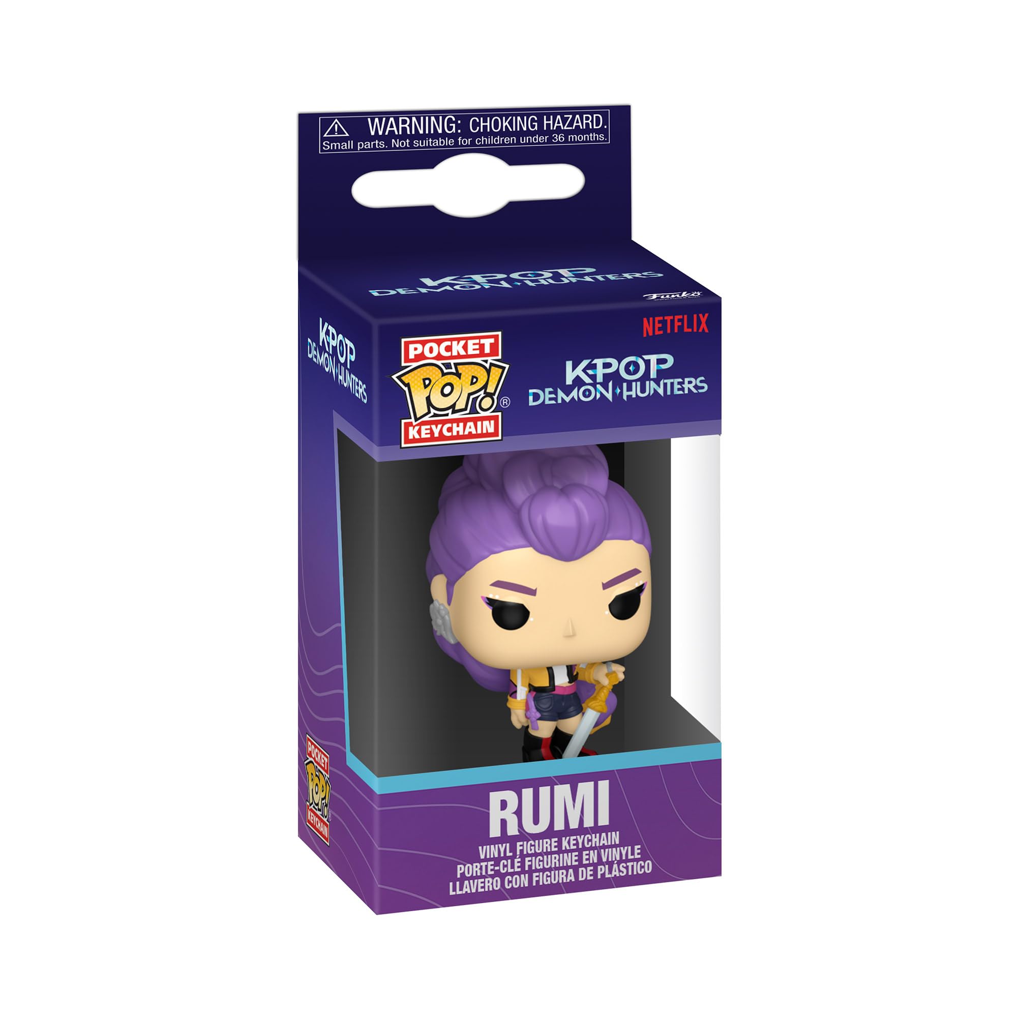 Funko POP! Keychain: KPOP Demon Hunters - Rumi Vinyl Figure | Multicolor | 4.63-inch