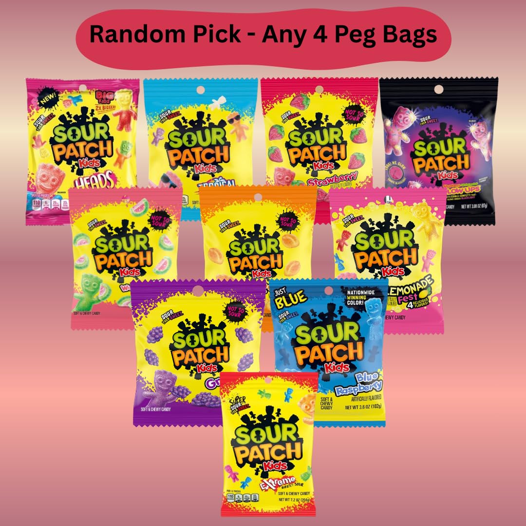 Picaboxx Sour Patch Kids Candy Gift Box | Soft & Chewy Toffee, Fudge & Nougat | 462g 2