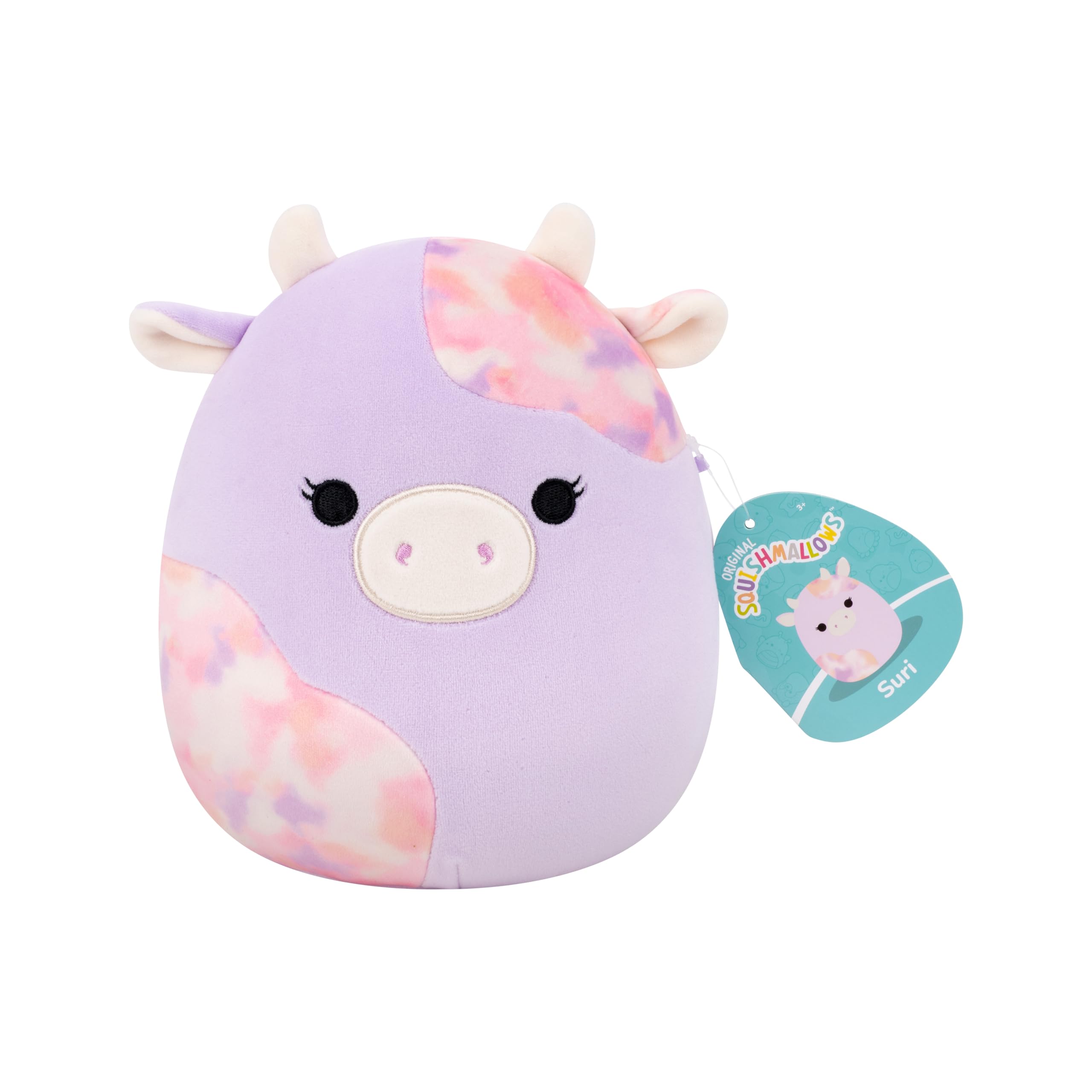Squishmallows Original 7.5-Inch Suri the Light Pink Cow Plush - Soft Stuffed Animal for Kids 3+ 7