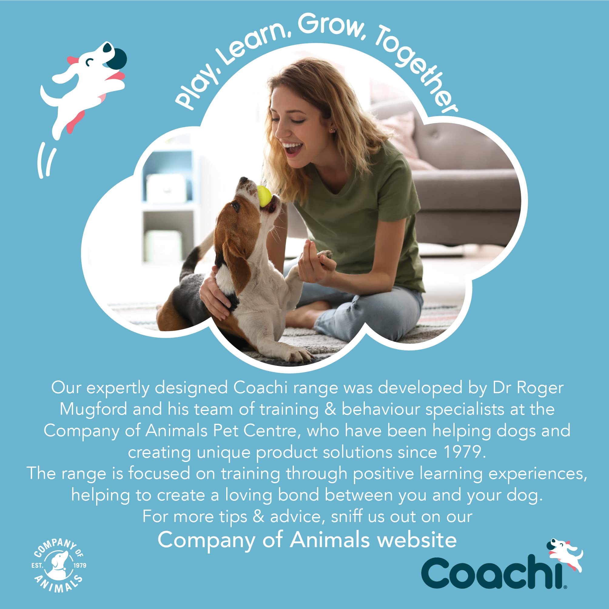 Coachi Whizzclick - 2-in-1 Combined Clicker and Whistle for Dog Training | Navy/Light Blue 7