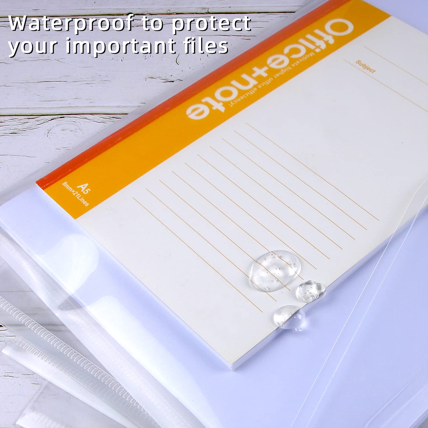 GoodtoU Clear Plastic Wallets A4 Document Folders with Popper Closure | Pack of 36 | Plastic 3
