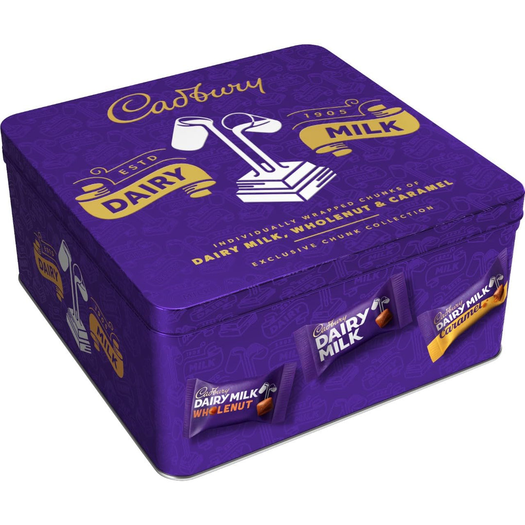 Cadbury Dairy Milk Exclusive Chunk Collection Tin with Wholenut & Caramel - 360g
