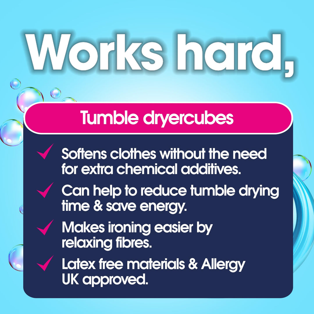 Ecozone - Dryer Cubes Tumble Dryer Balls (Pack of 2)