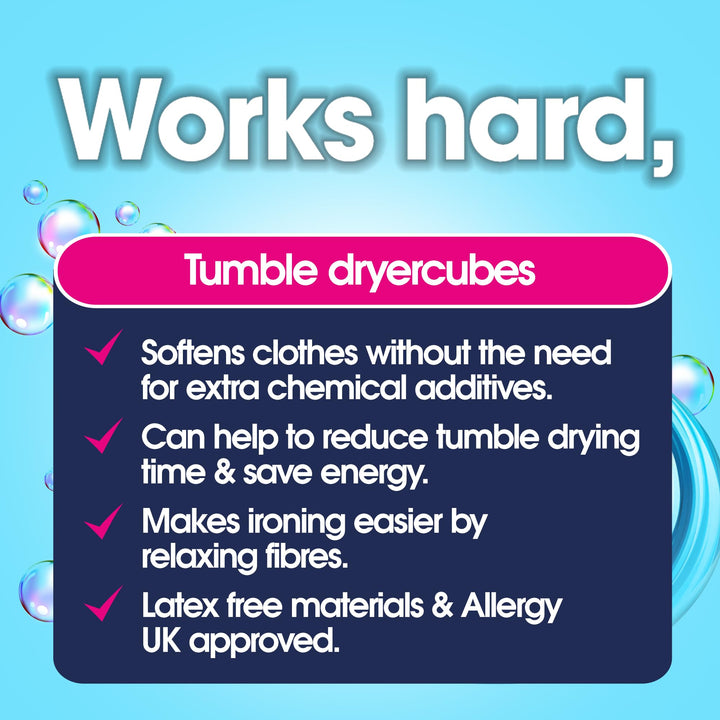 Ecozone - Dryer Cubes Tumble Dryer Balls (Pack of 2)