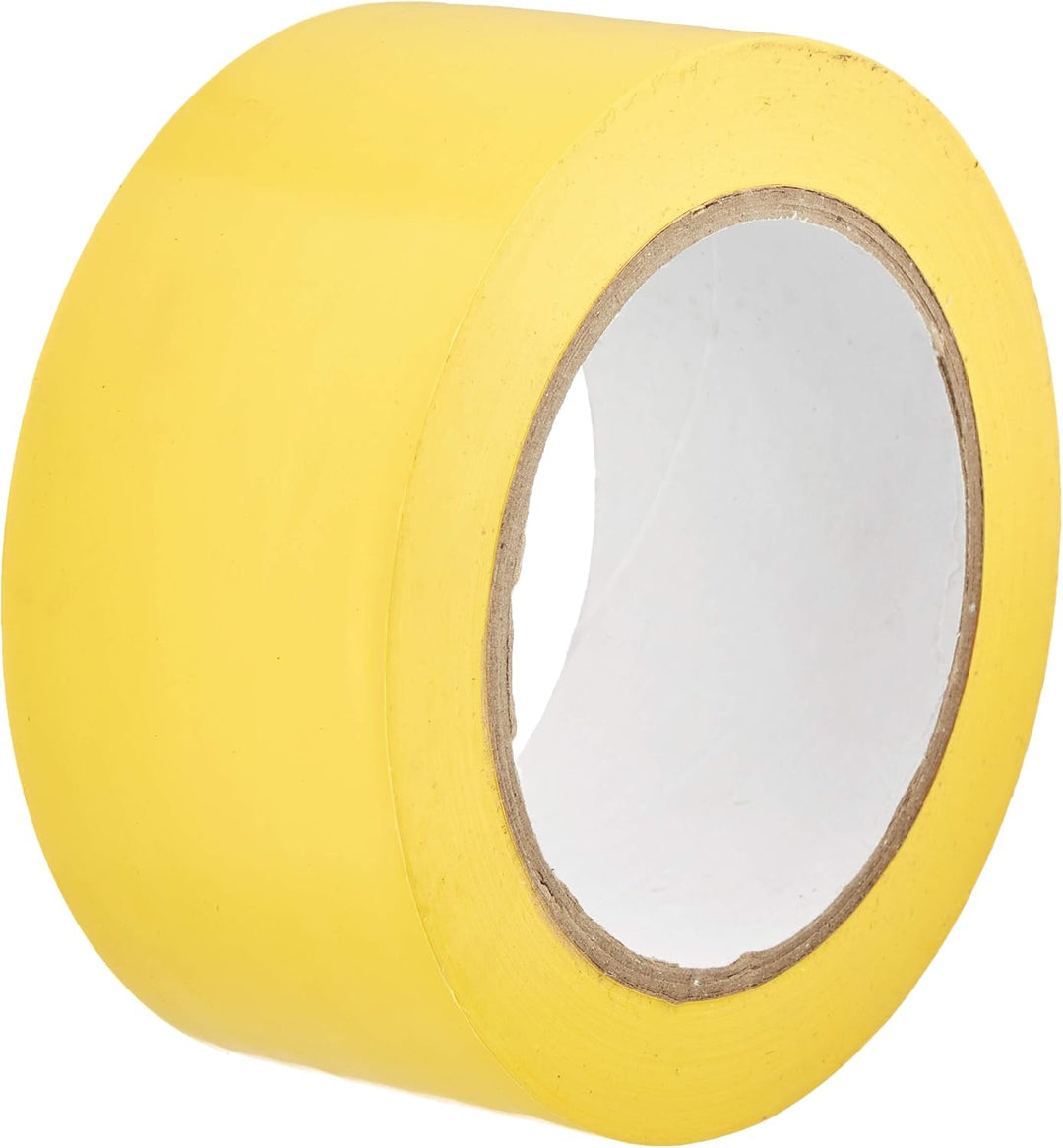 5 Star Yellow Lane Marking Tape, PVC, Internal Use | Strong, Durable Filmic Tape | Width 50mm, Length 33m