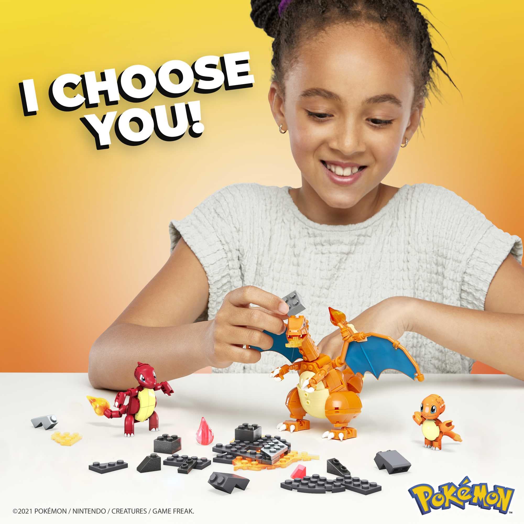 MEGA Pokémon Charmander Evolution Building Set - 300-Piece Action Figure Playset for Kids 6