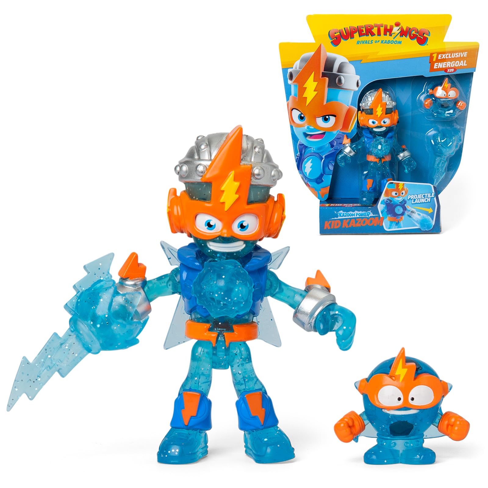 SUPERTHINGS RIVALS OF KABOOM Kid Kazoom Action Figure - Articulated, Firing Mechanism | 8.5 cm