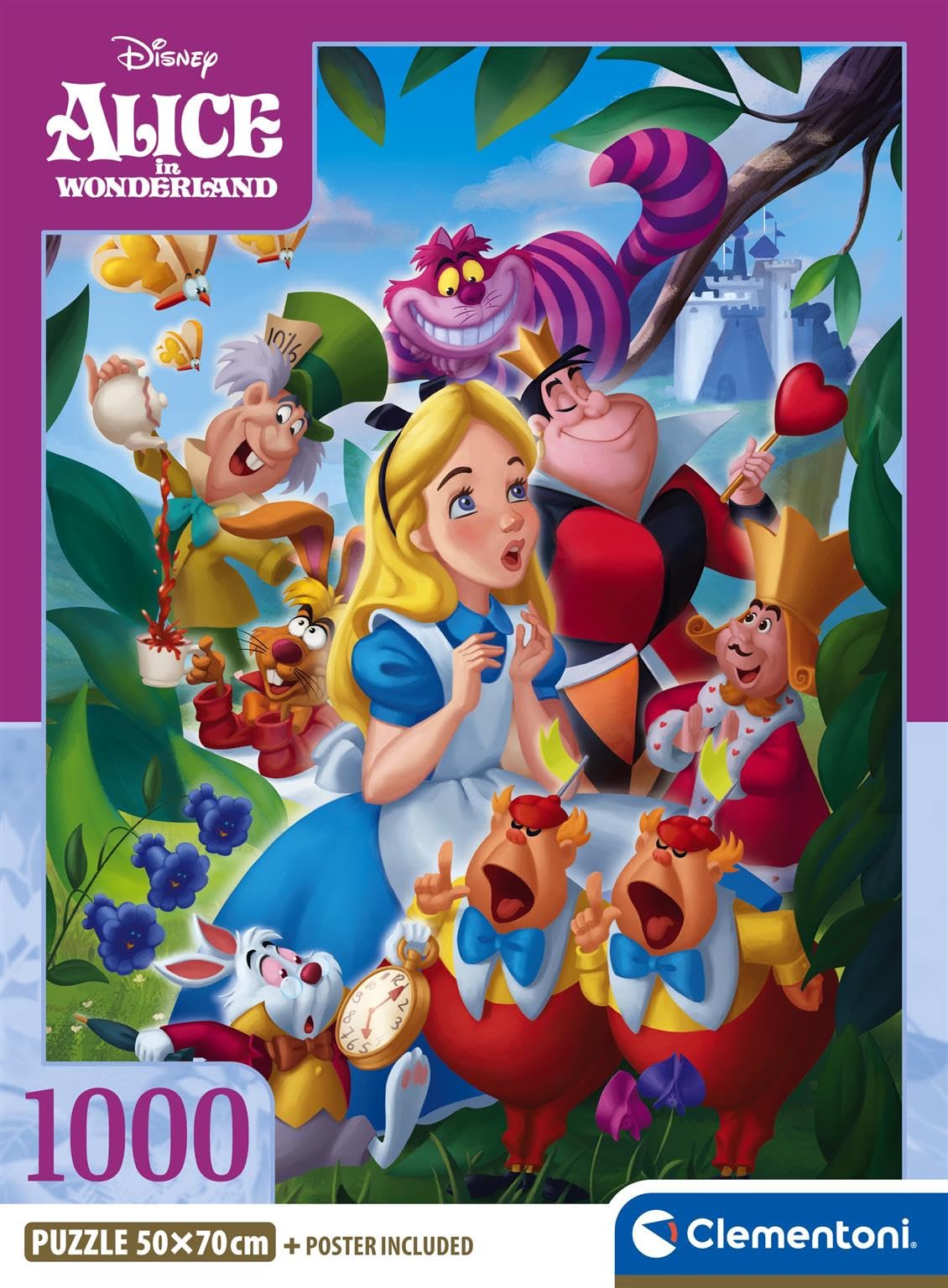 Clementoni Jigsaw Puzzle 1000 Pieces - Disney Alice in Wonderland | 70 x 50 cm | Adult Puzzle