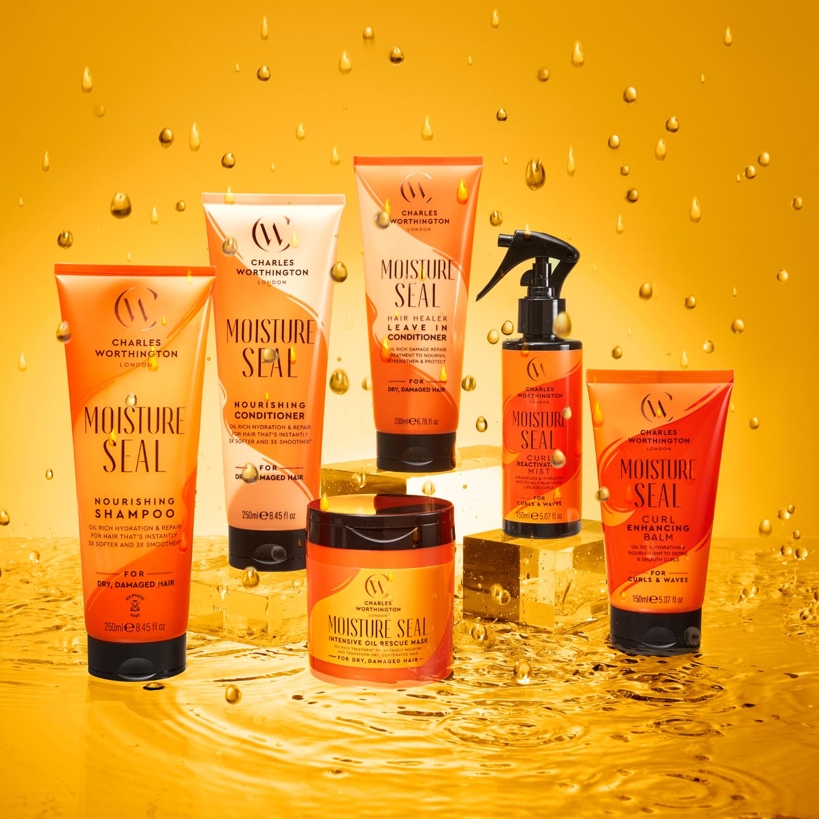 Charles Worthington Moisture Seal Nourishing Shampoo - Deep Moisture for Dry Hair, 250 ml 5