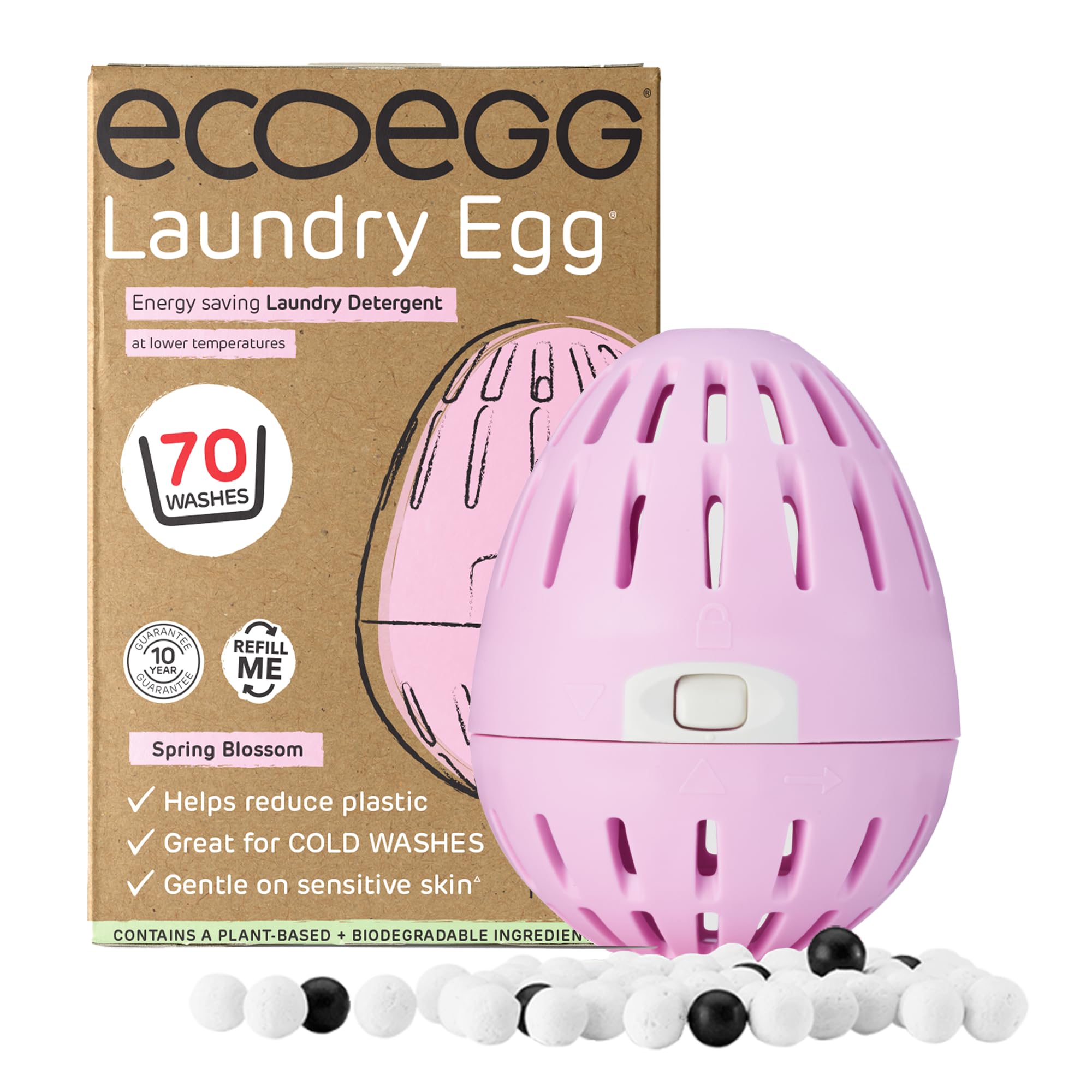 Ecoegg Laundry Egg - Detergent & Fabric Conditioner Replacement | Non Bio | Spring Blossom Scent