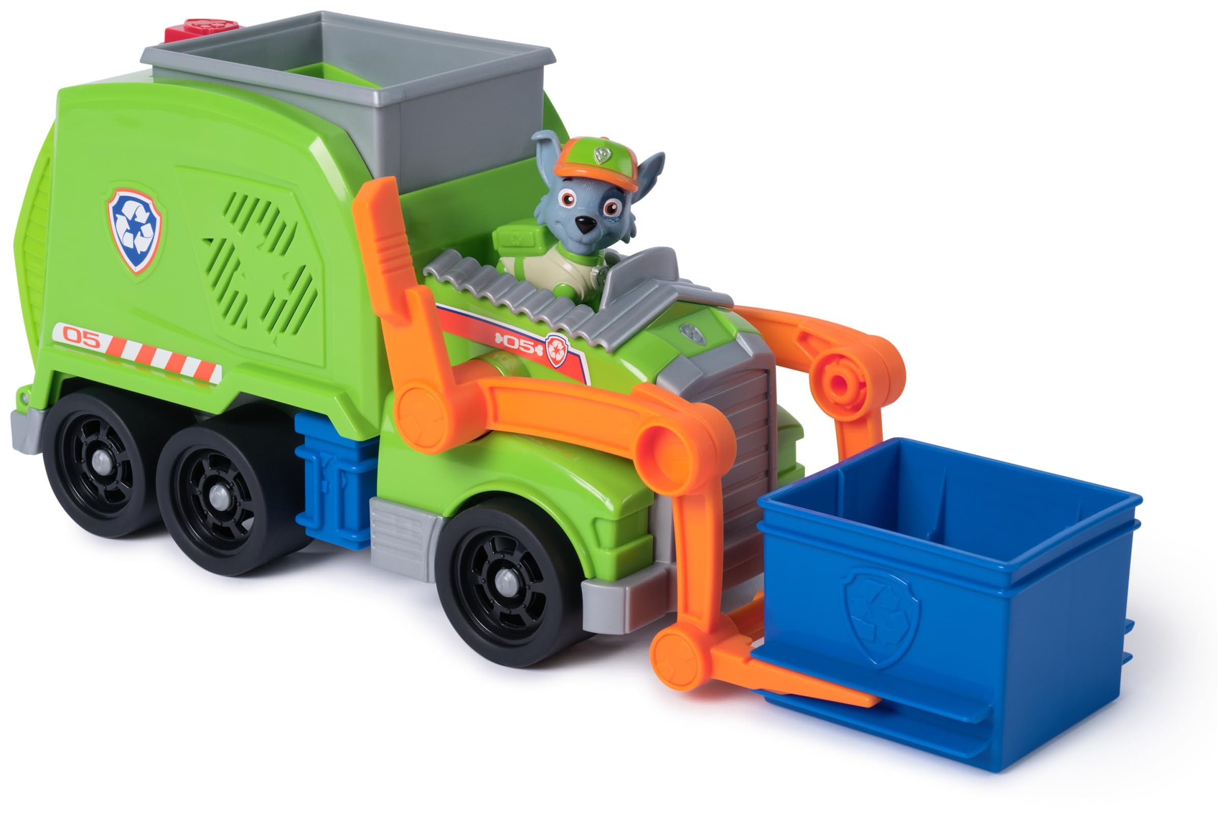 Paw Patrol Crush 'N' Roll Recycling Lorry with Rocky Action Figure & Mini Vehicle - Ages 3+ 1