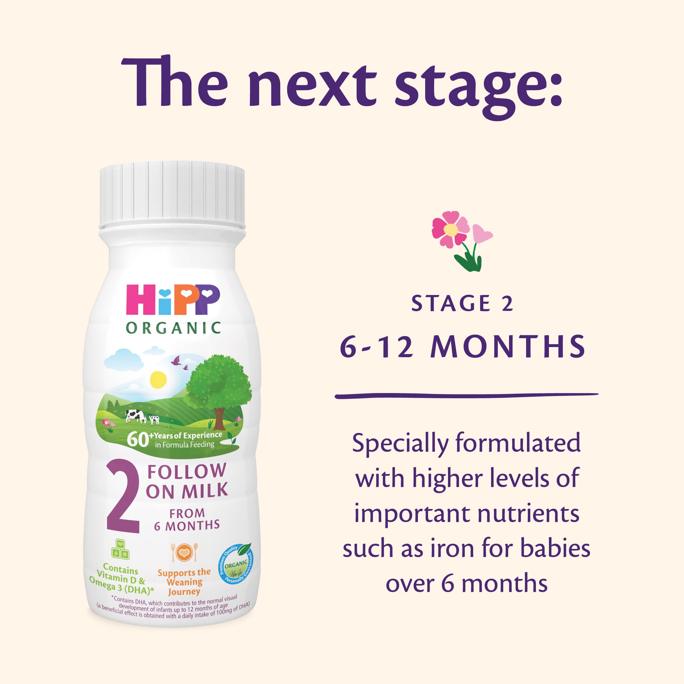 HiPP Organic 1 First Milk Ready to Feed 200ml (Pack of 6) 9