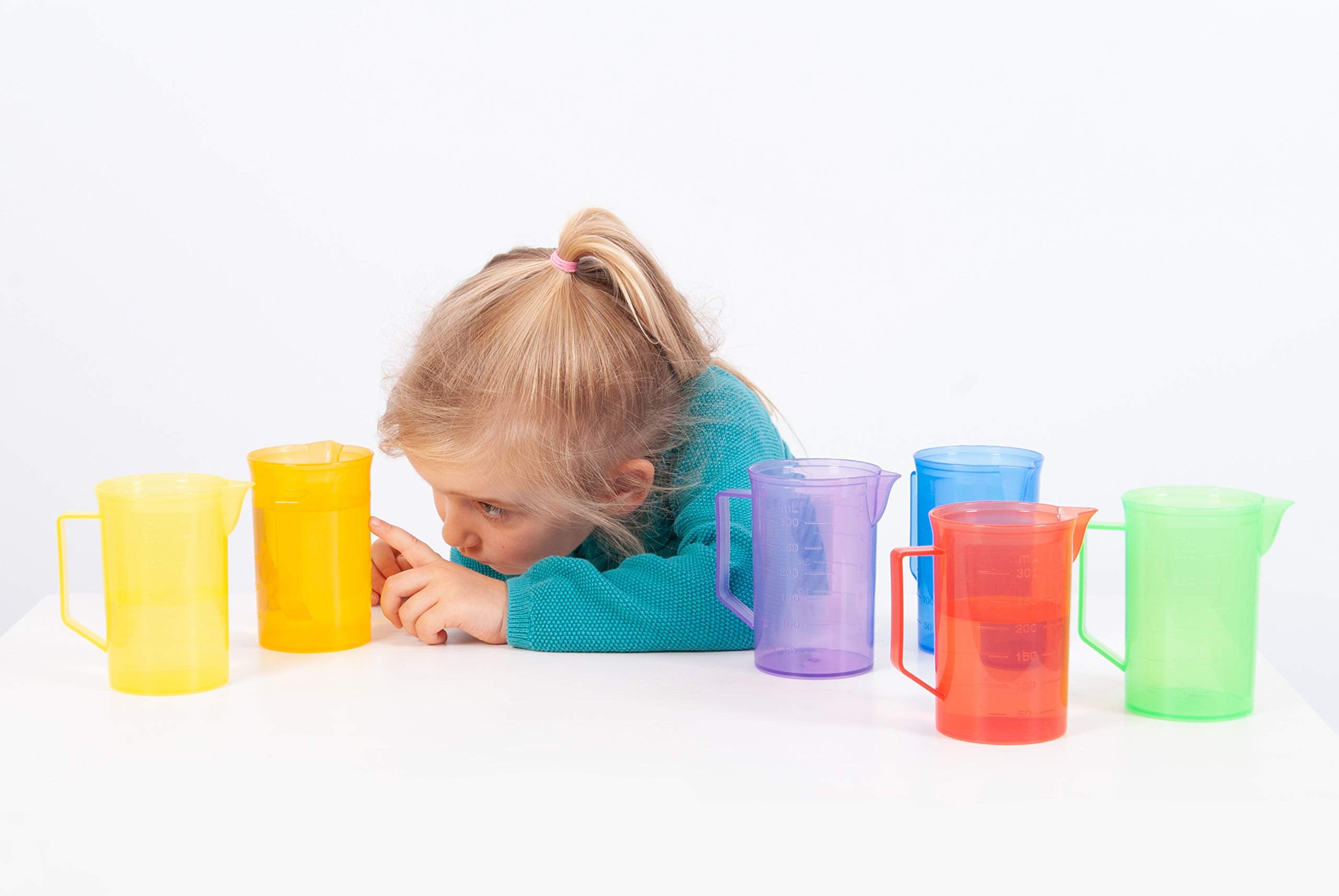 TickiT 6 Piece Translucent Colour Jug Set for Sand & Water Play | Ages 18m+ 6