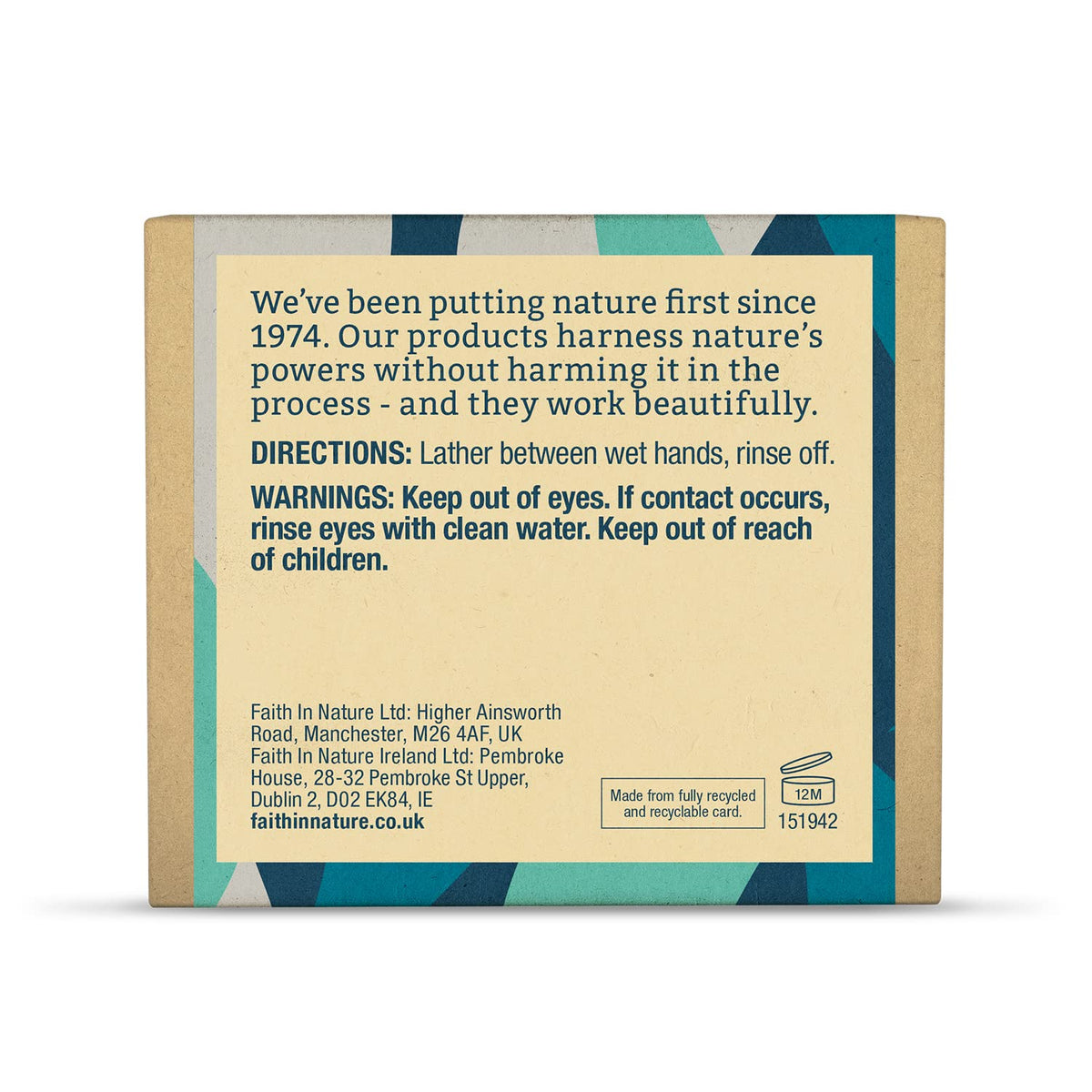 FAITH IN NATURE Fragrance Free Solid Soap Bar - Sensitive Skin, Vegan, Cruelty-Free, 100g