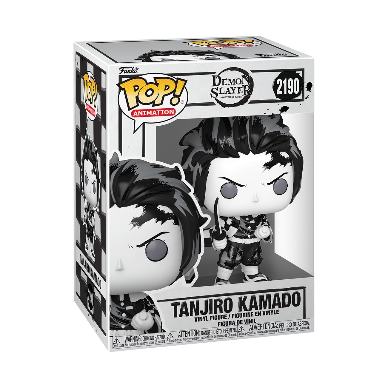 Funko POP! Animation: Demon Slayer - Tanjiro Kamado Sumi-Ink Figure | Vinyl | Approx. 3.75 in