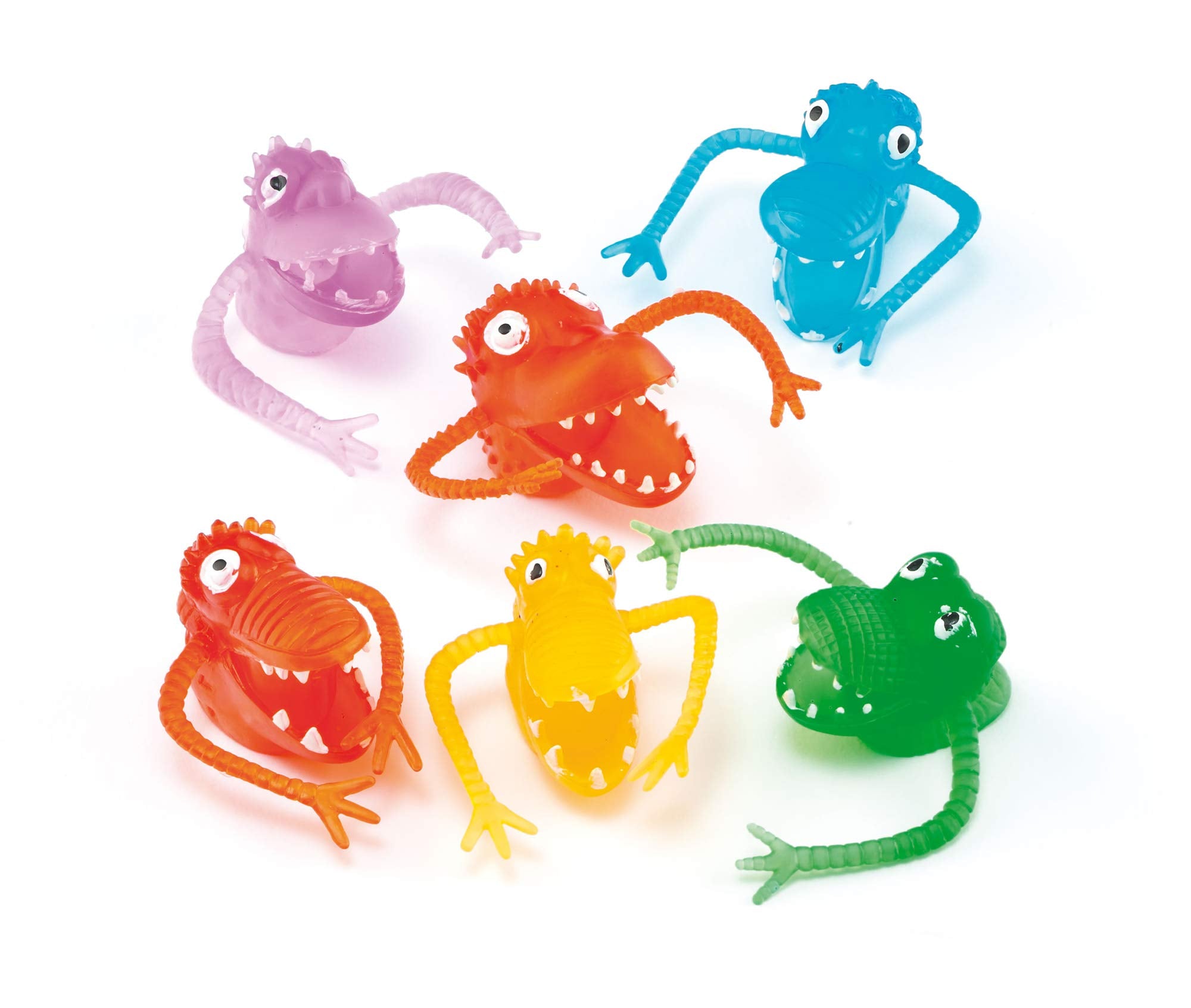 Baker Ross ET387 Finger Monsters - Pack of 10 Assorted Monster Finger Puppets for Kids 3+ 4