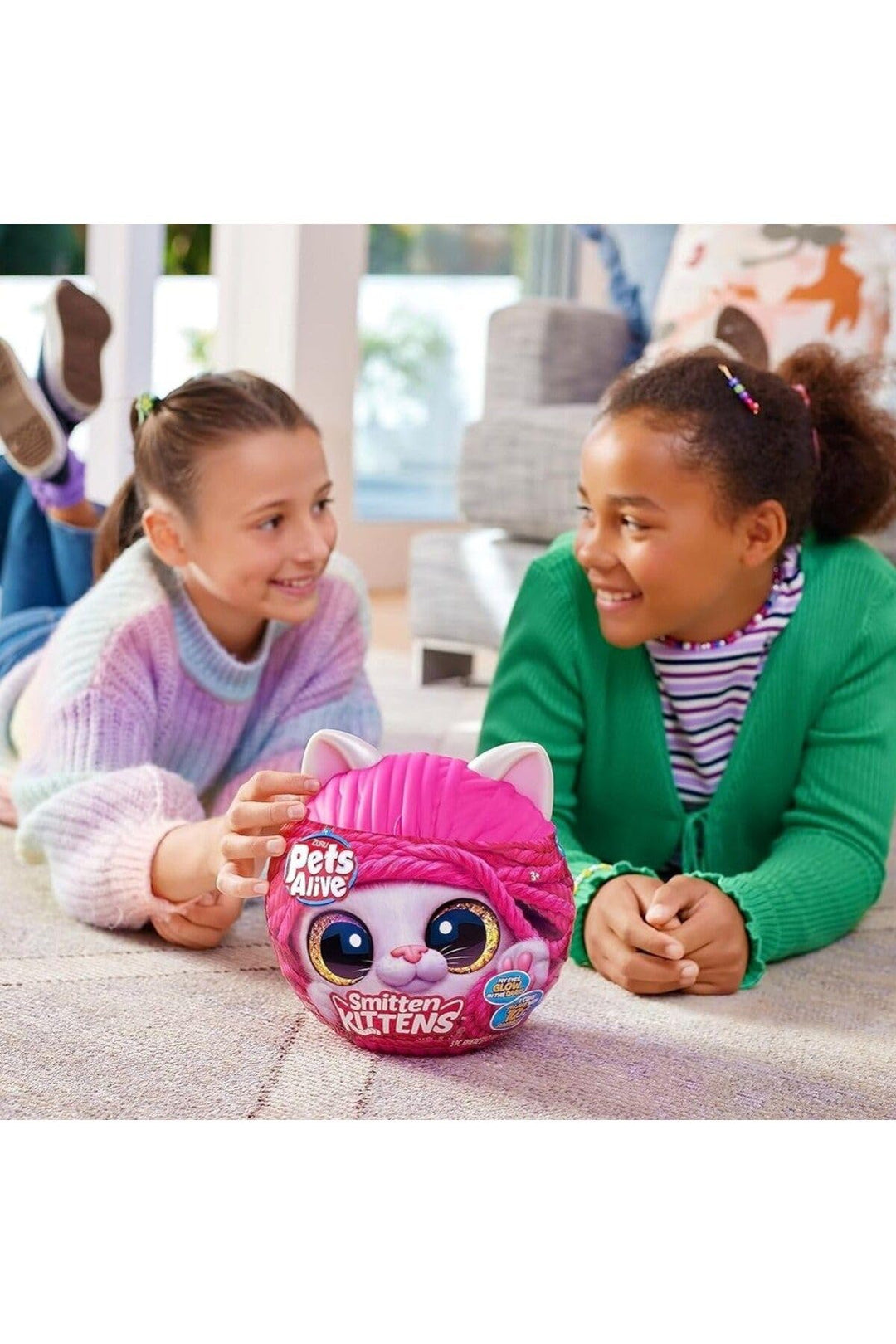 Pets Alive Smitten Kitten - Interactive Electronic Plush Toy with 10 Real Sounds, Ages 3+ (Ginger)