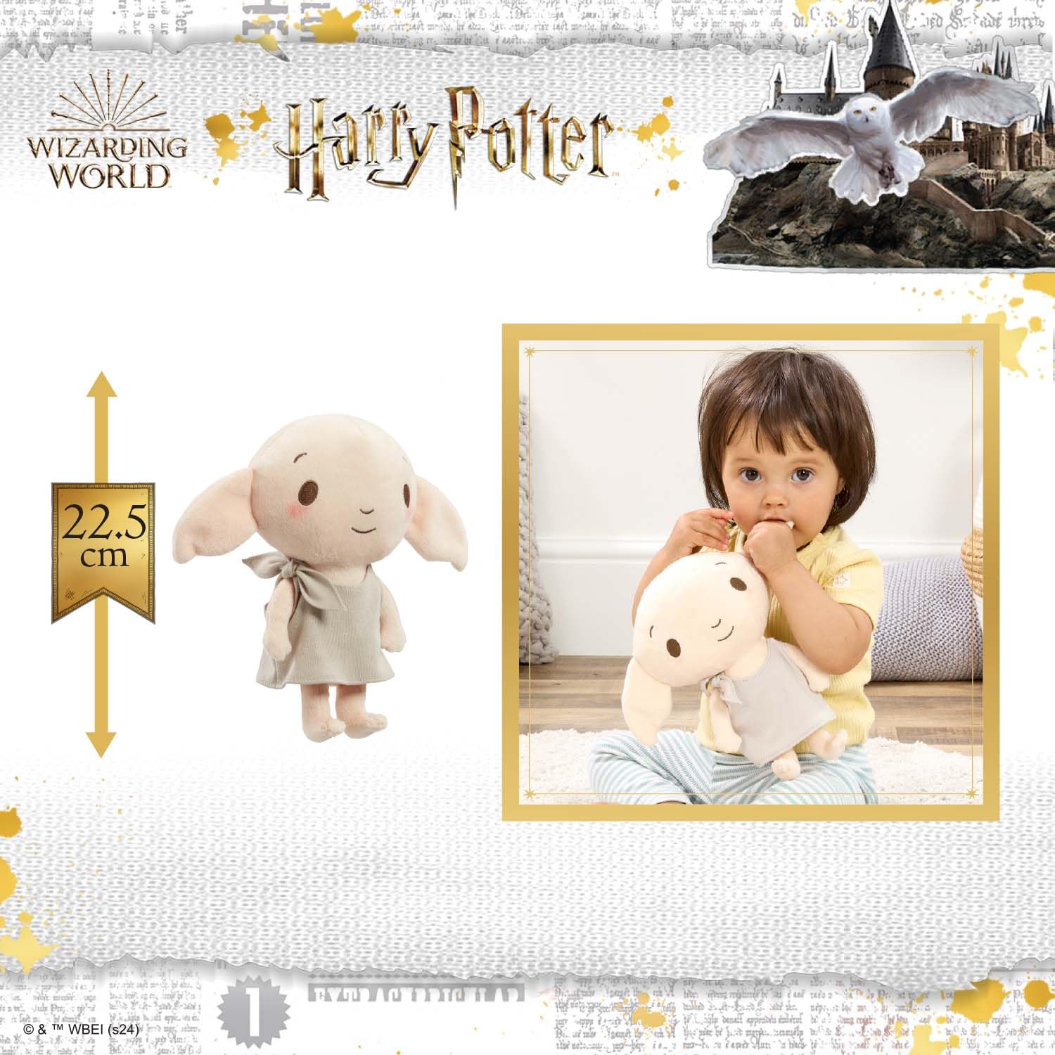 Rainbow Designs - Dobby Harry Potter Plush Soft Toy - My First Stars of Hogwarts Cuddle Companion 4