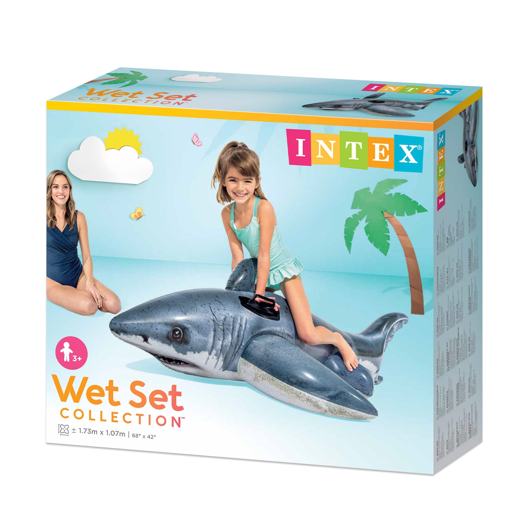 Intex Inflatable Shark Ride-On - 173x107 cm | Durable Vinyl | Ages 3+ 2