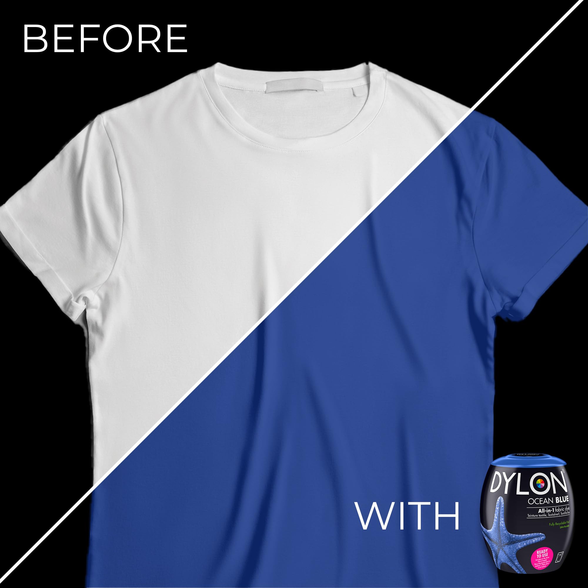 DYLON Washing Machine Fabric Dye Pod - Ocean Blue, 350g for Clothes & Soft Furnishings 7