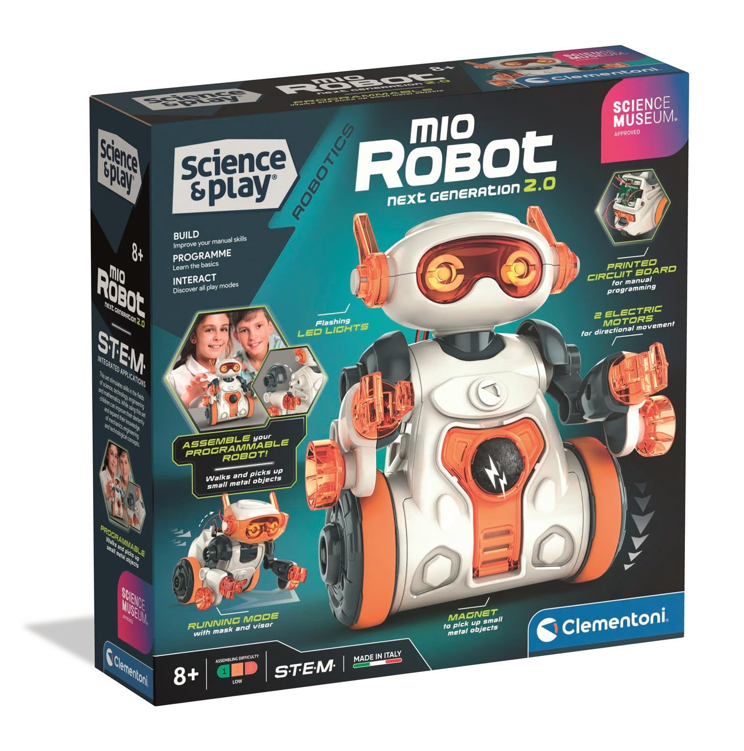 Clementoni Science Museum Mio Robot 2.0 - Build & Code STEM Kit | Ages 8+ 1