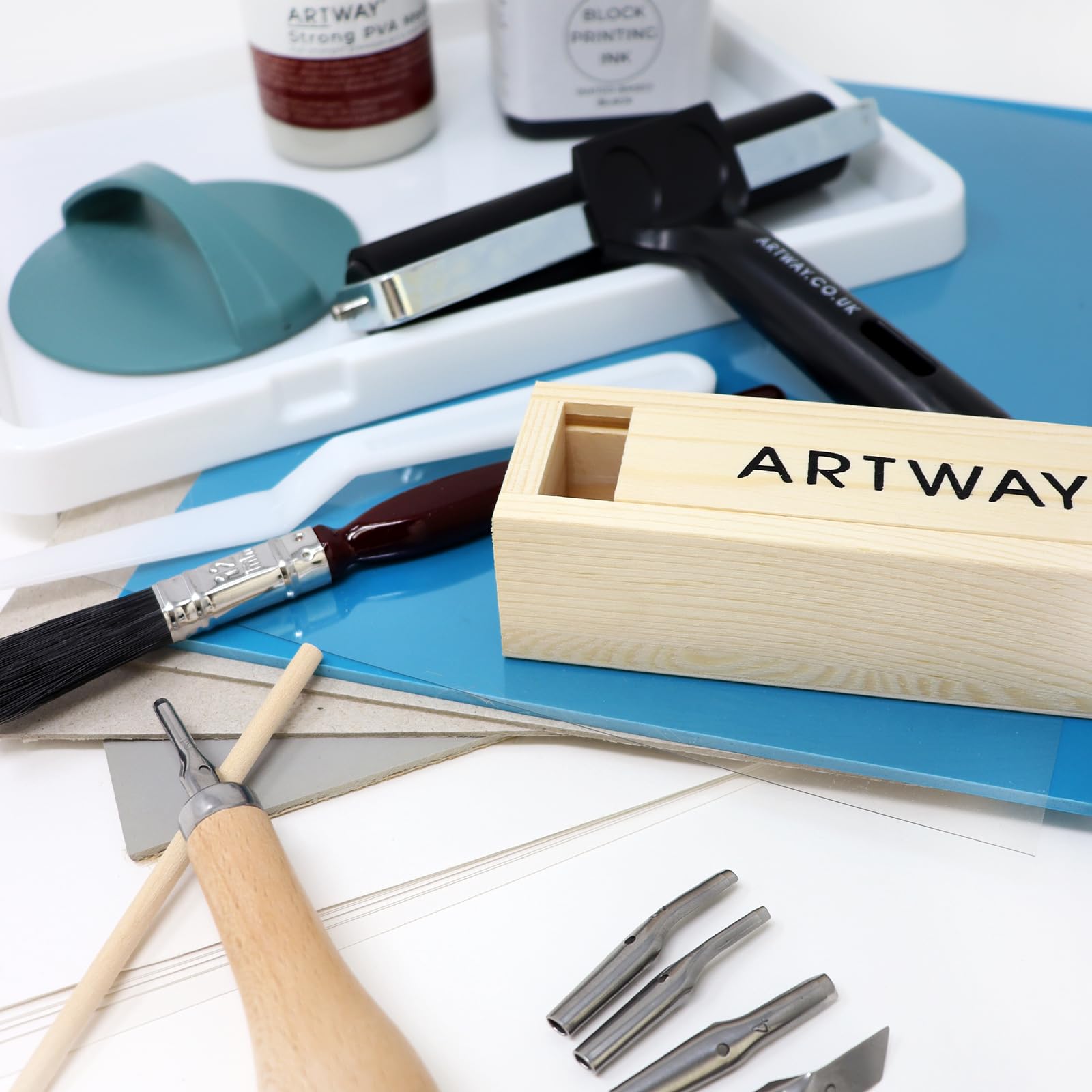 Artway Lino Printing Kit - Starter Set for Block Printmaking & Relief Techniques 5