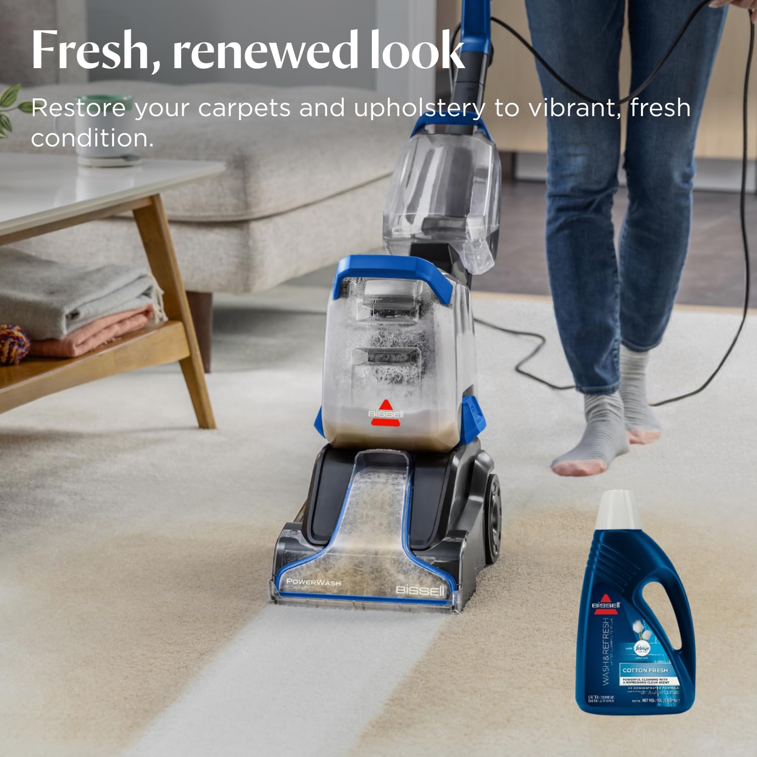 BISSELL Wash & Refresh Carpet Cleaner Solution - Febreze Cotton Fresh Scent | 1.5L Concentrated Liquid