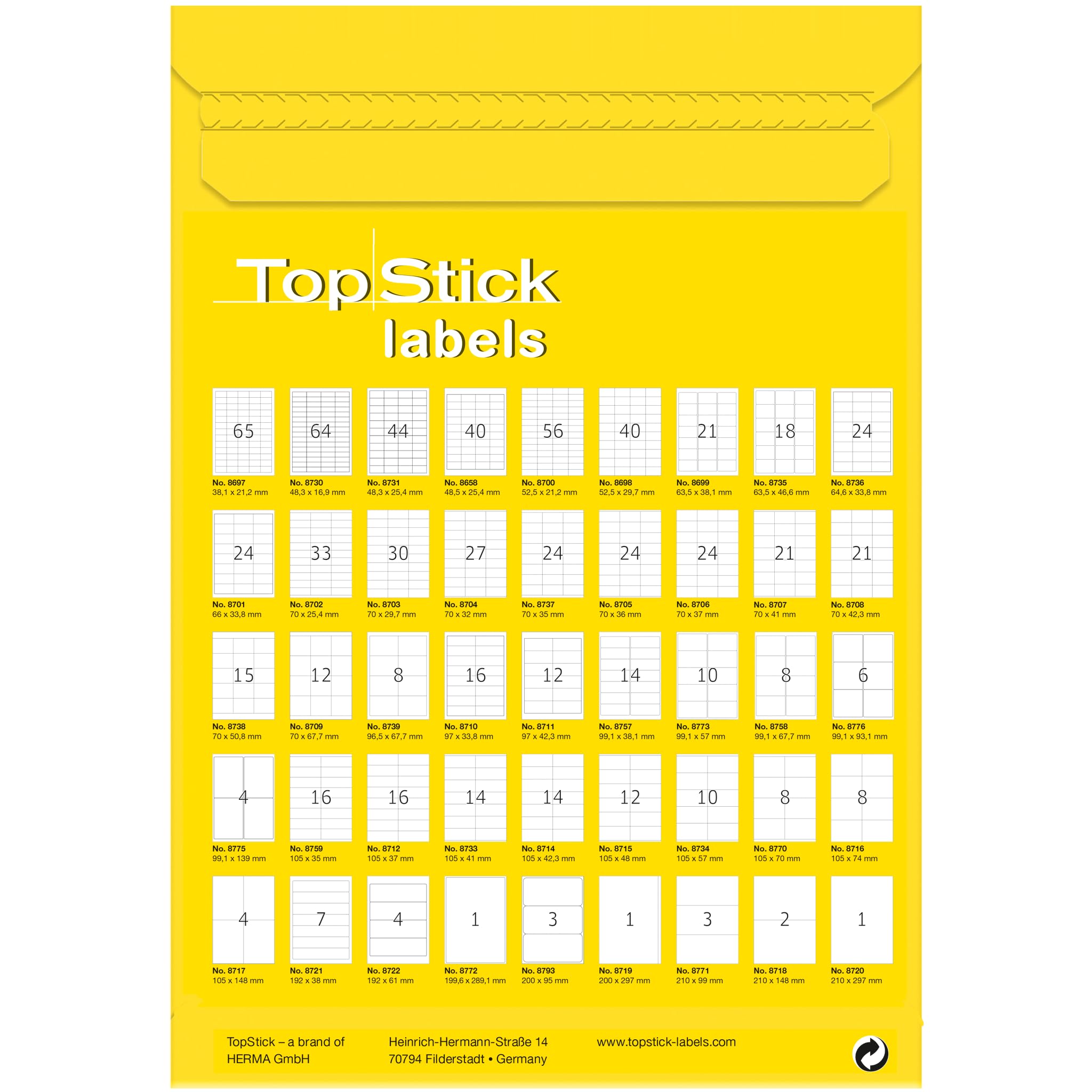 TopStick Self Adhesive Address Labels - 1600 Labels, 99.1 x 33.9 mm, White | For Laser & Inkjet 4