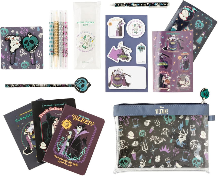 Grupo Erik Disney Villains Stationery Set - Disney Villains Pencil Case & Notebook Kit (GE-DV001)