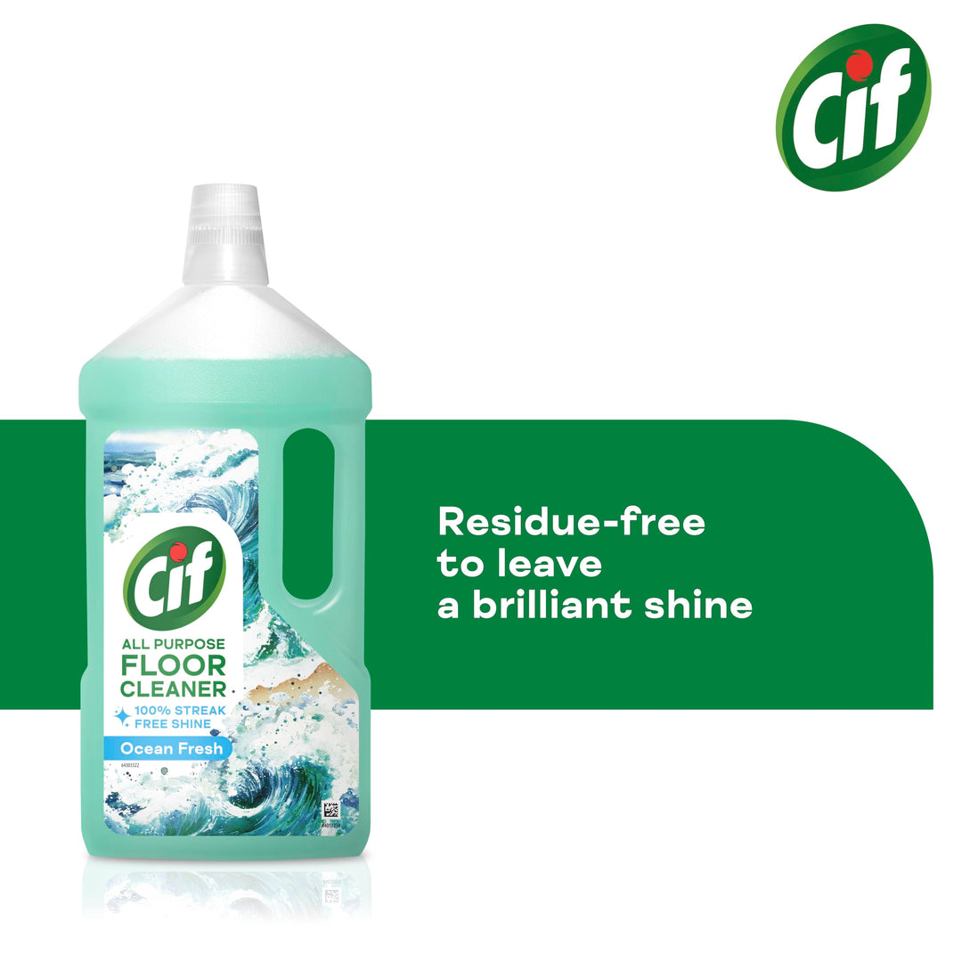 Cif Ocean Floor Cleaner - All-Purpose Floor Cleaning Solution for Linoleum, Vinyl, Ceramic Tiles