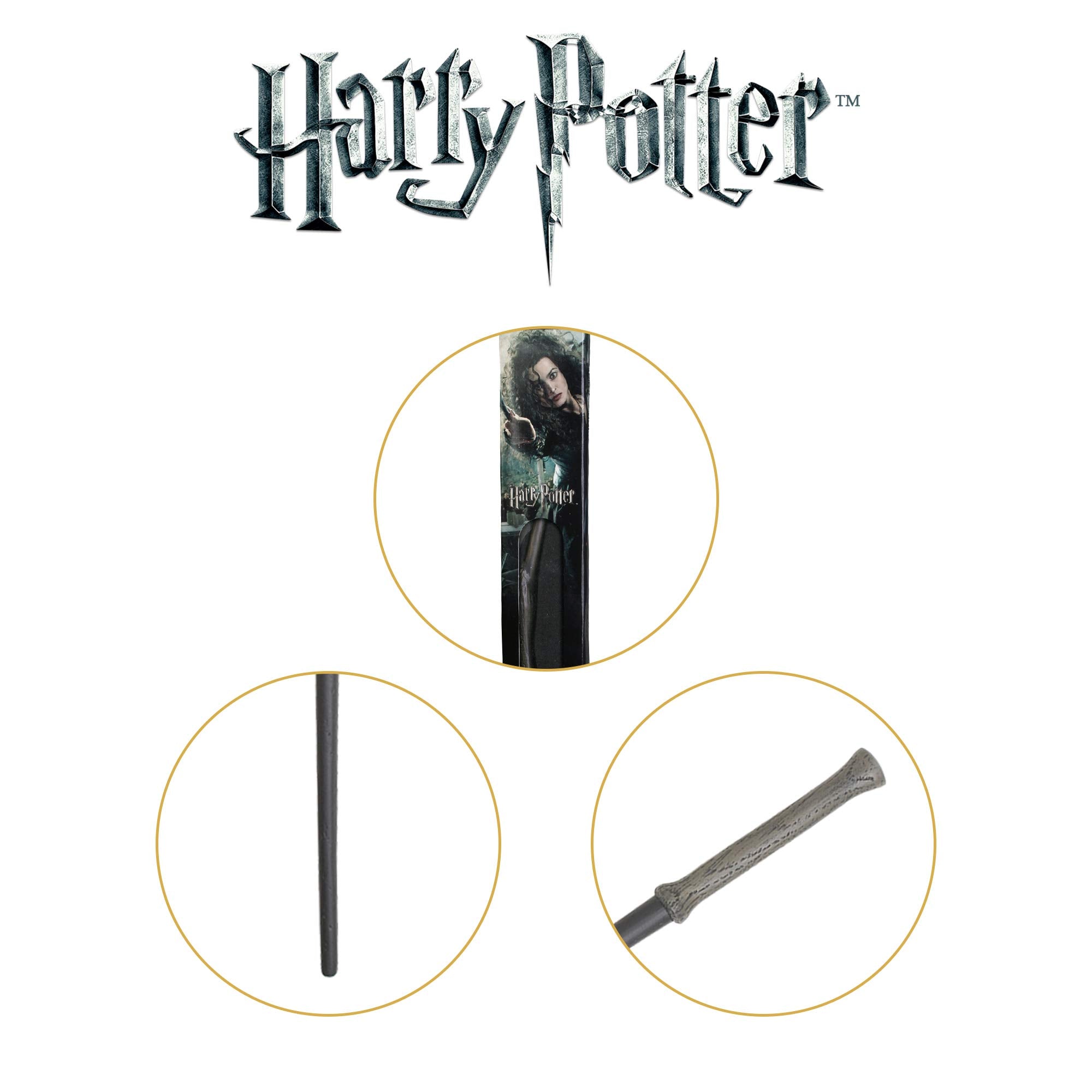 The Noble Collection Bellatrix Lestrange Wand in Standard Windowed Box 6
