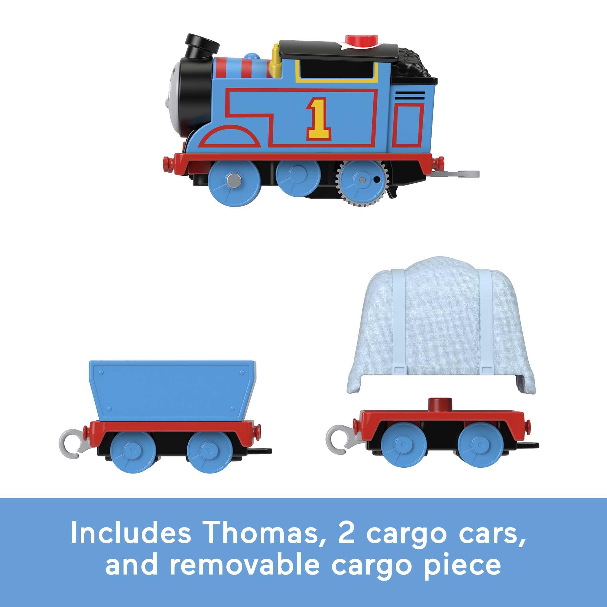 THOMAS & FRIENDS Motorized Talking Thomas Engine with Sounds Phrases & Cargo | Ages 3+ | HWH17 5