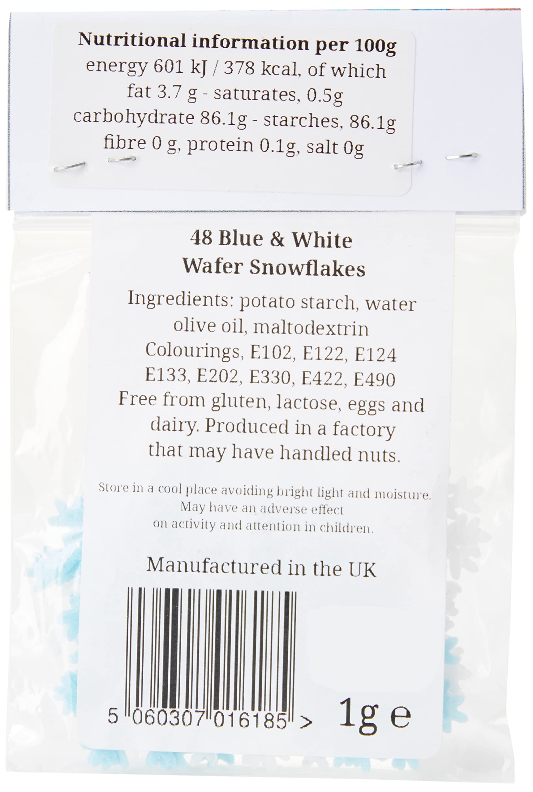 Toppercake Edible Wafer Snowflake Cake Toppers - Blue and White, 48-Piece Pack 4