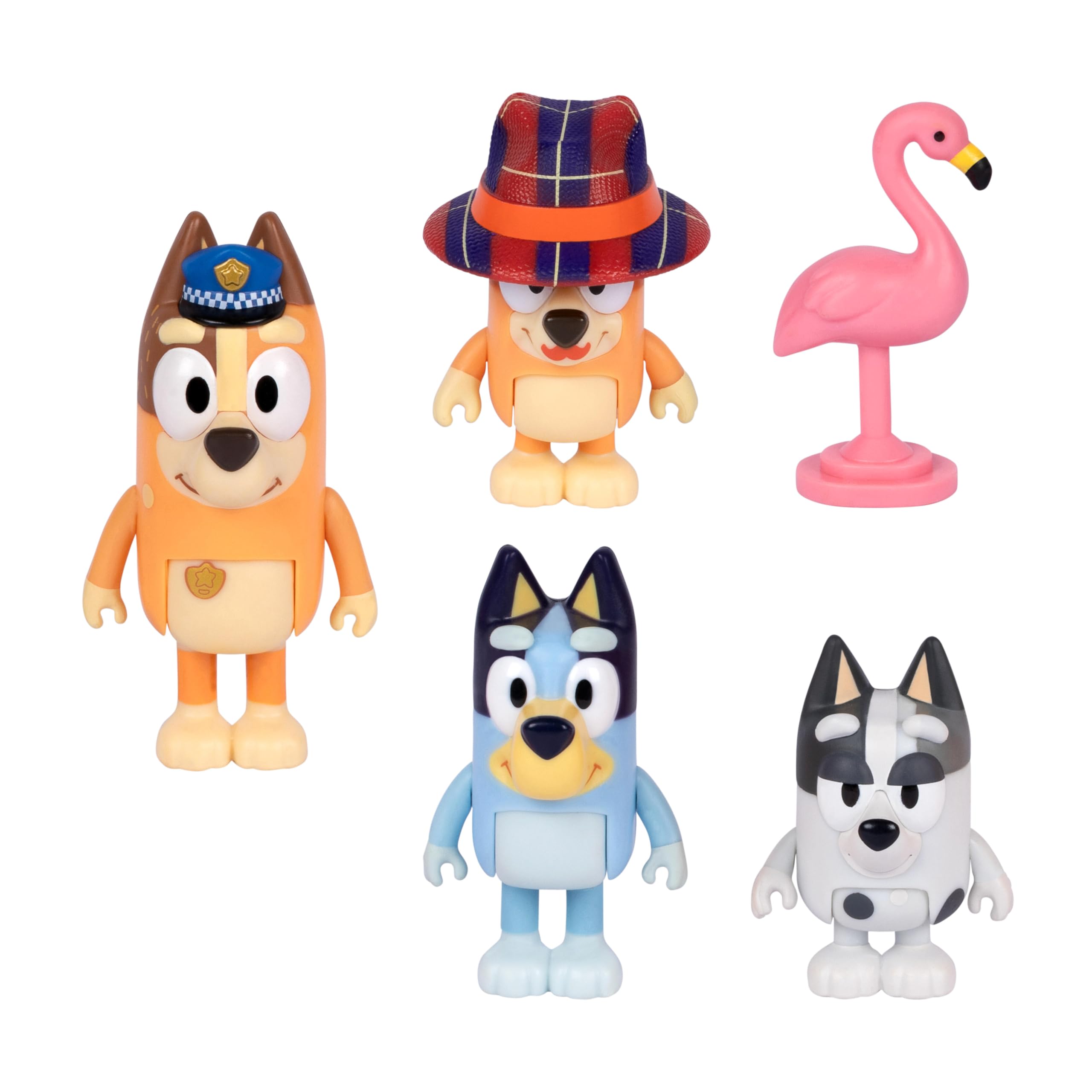 Bluey The Sleepover Figure 4-Pack - 4 Episode-Themed Figures with Moving Arms | Ages 3+ | 2.5-3" Figures