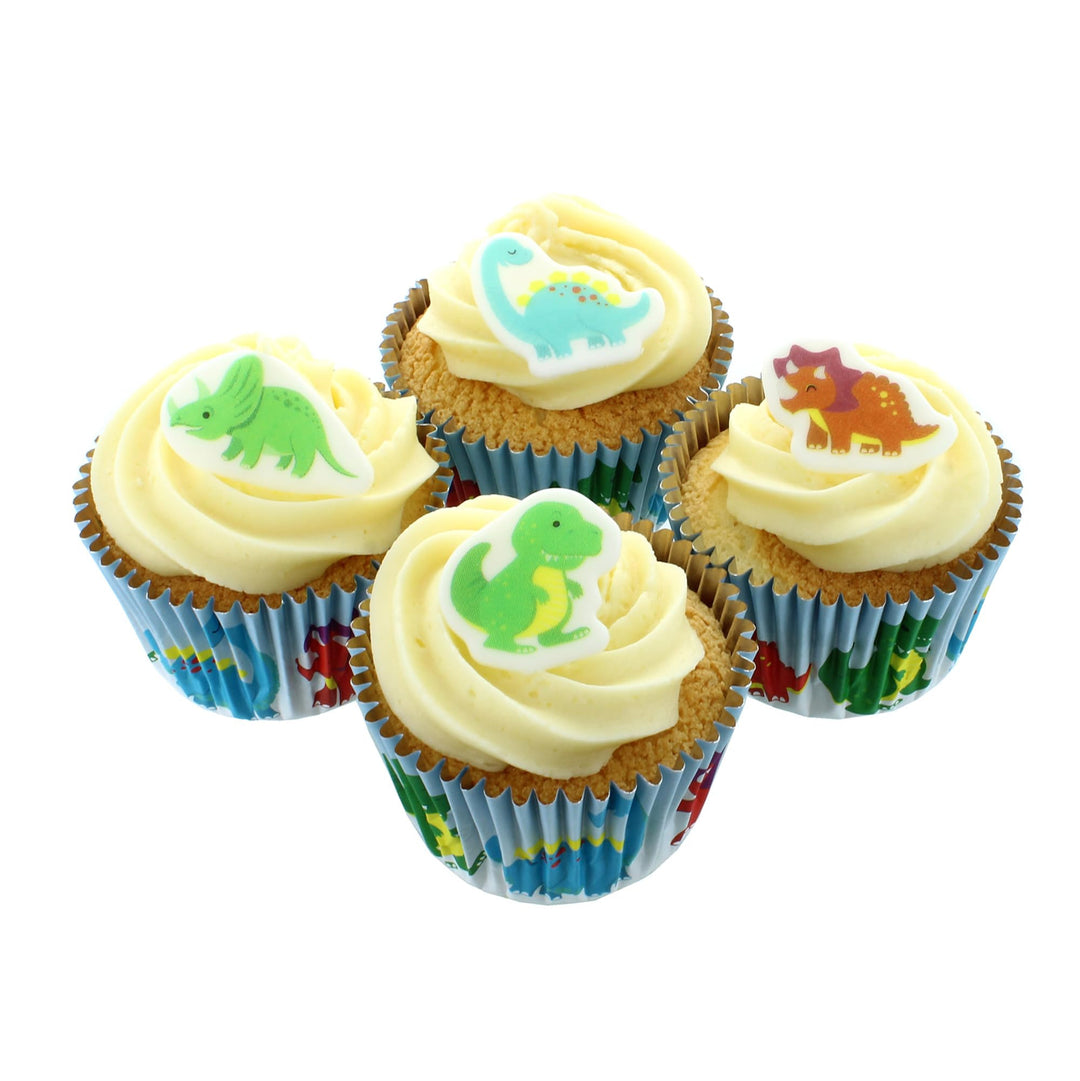 Culpitt - Dinosaur Sugar Decorations 32 Pack Edible Cupcake Toppers