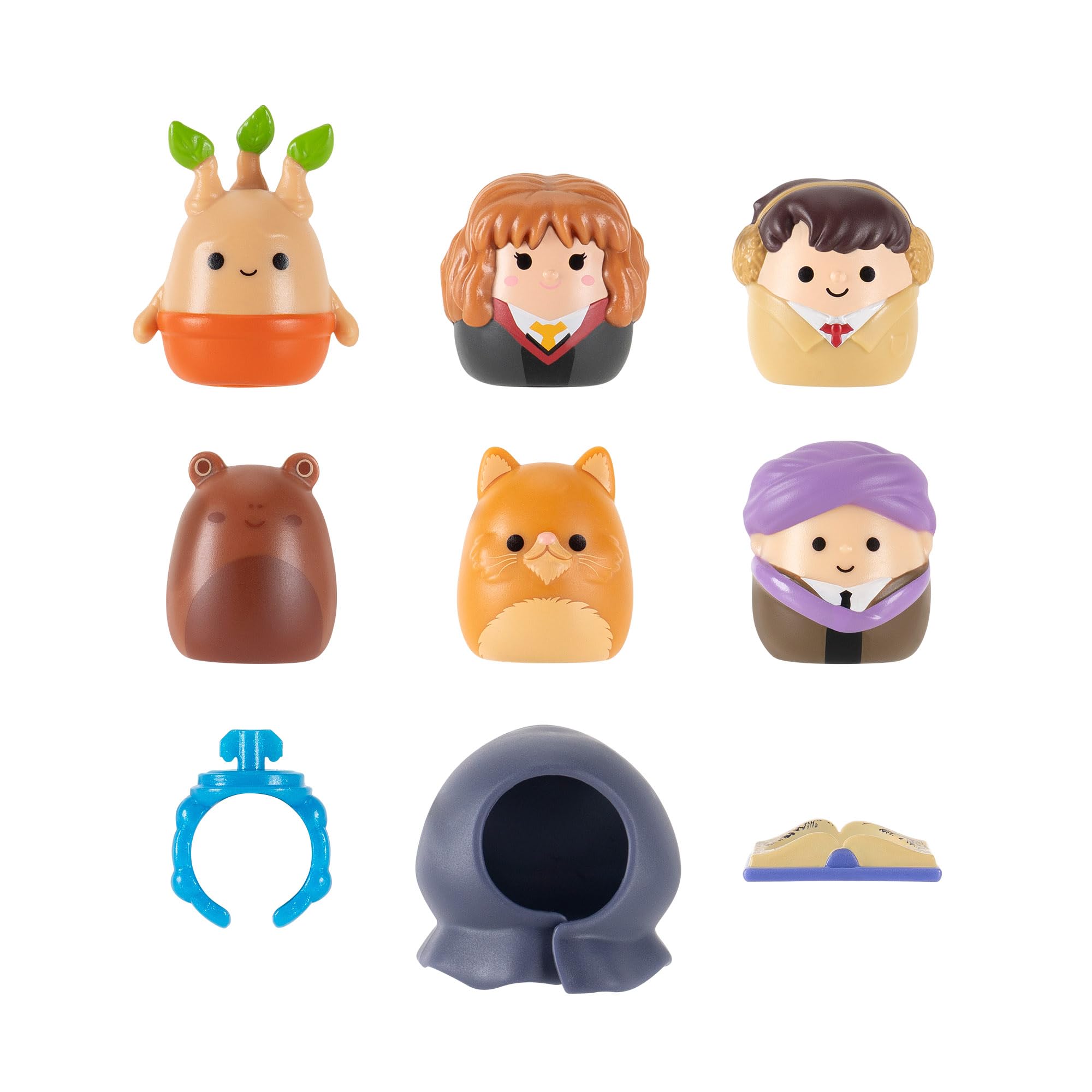 Squish-a-longs Harry Potter Mini-Squish + Accessory 6-Pack - 1-inch Collectible Figures, Ages 6+