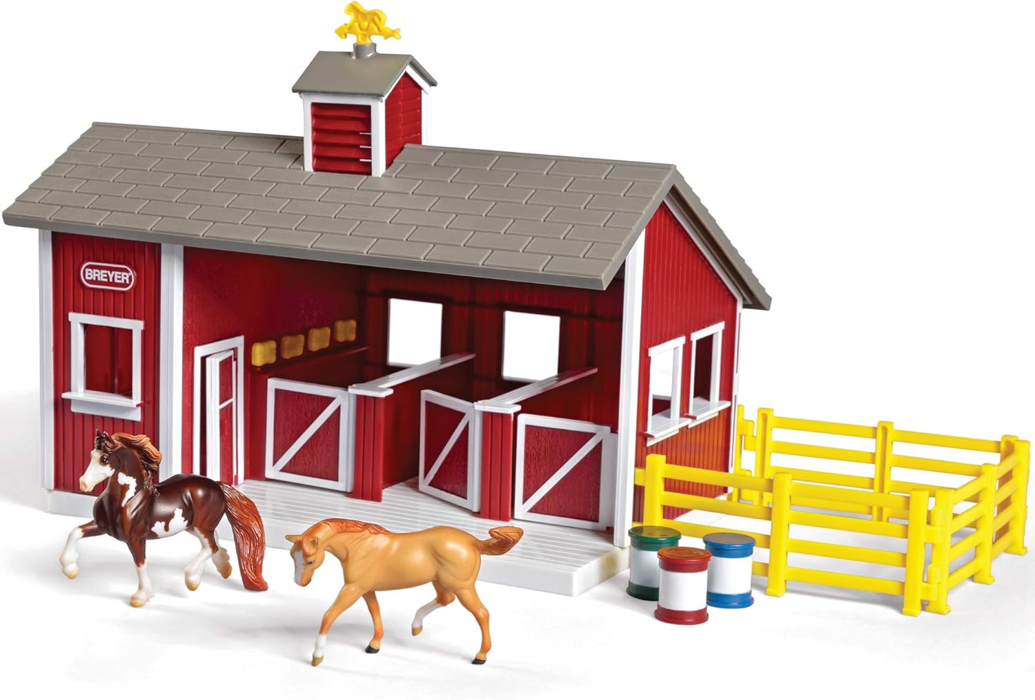 Breyer Stablemates Red Stable and Horse Playset - 1:32 Scale, 4+ Years