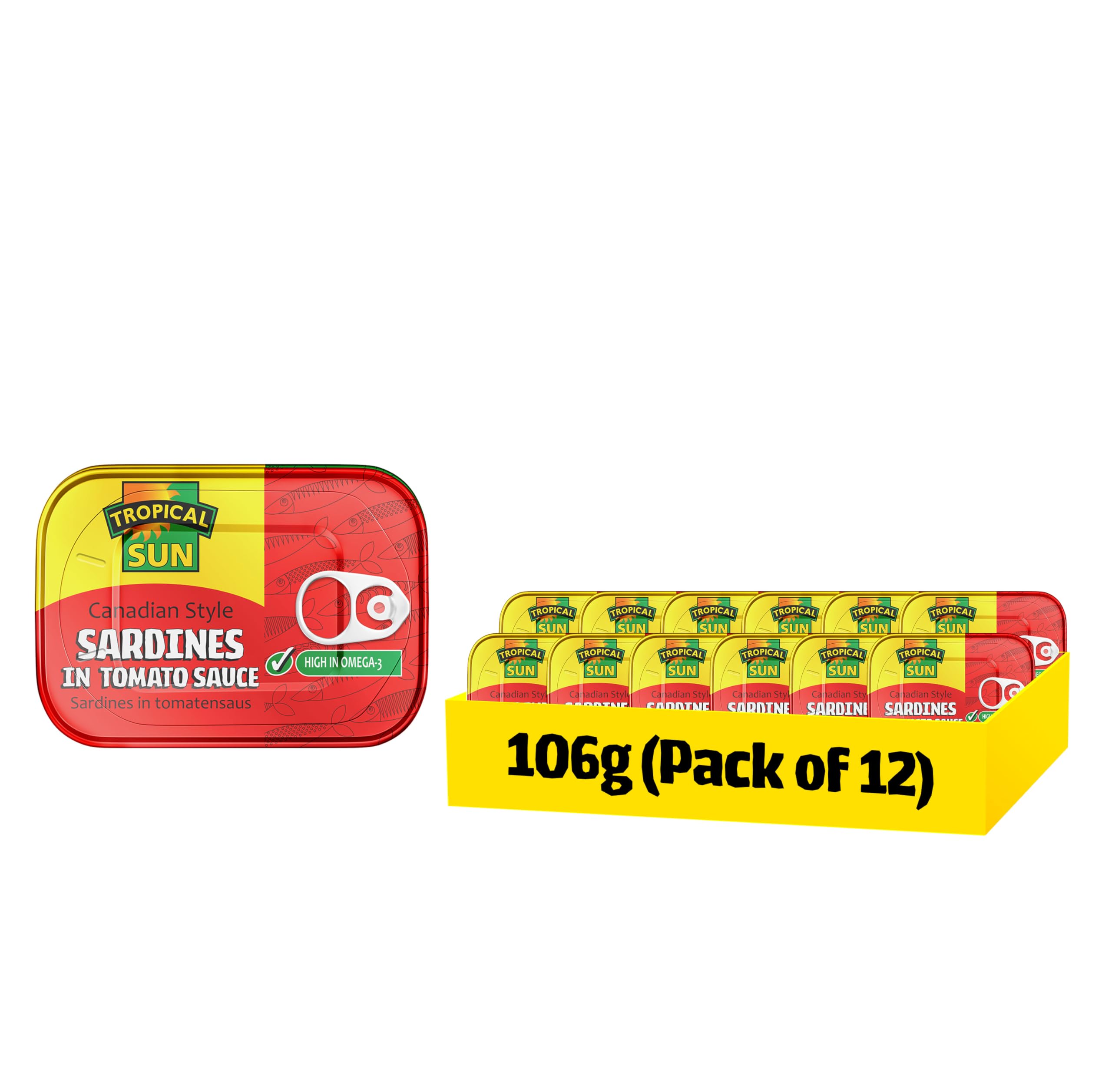 Tropical Sun Canadian Style Sardines in Tomato Sauce, 106g (Pack of 12) 1