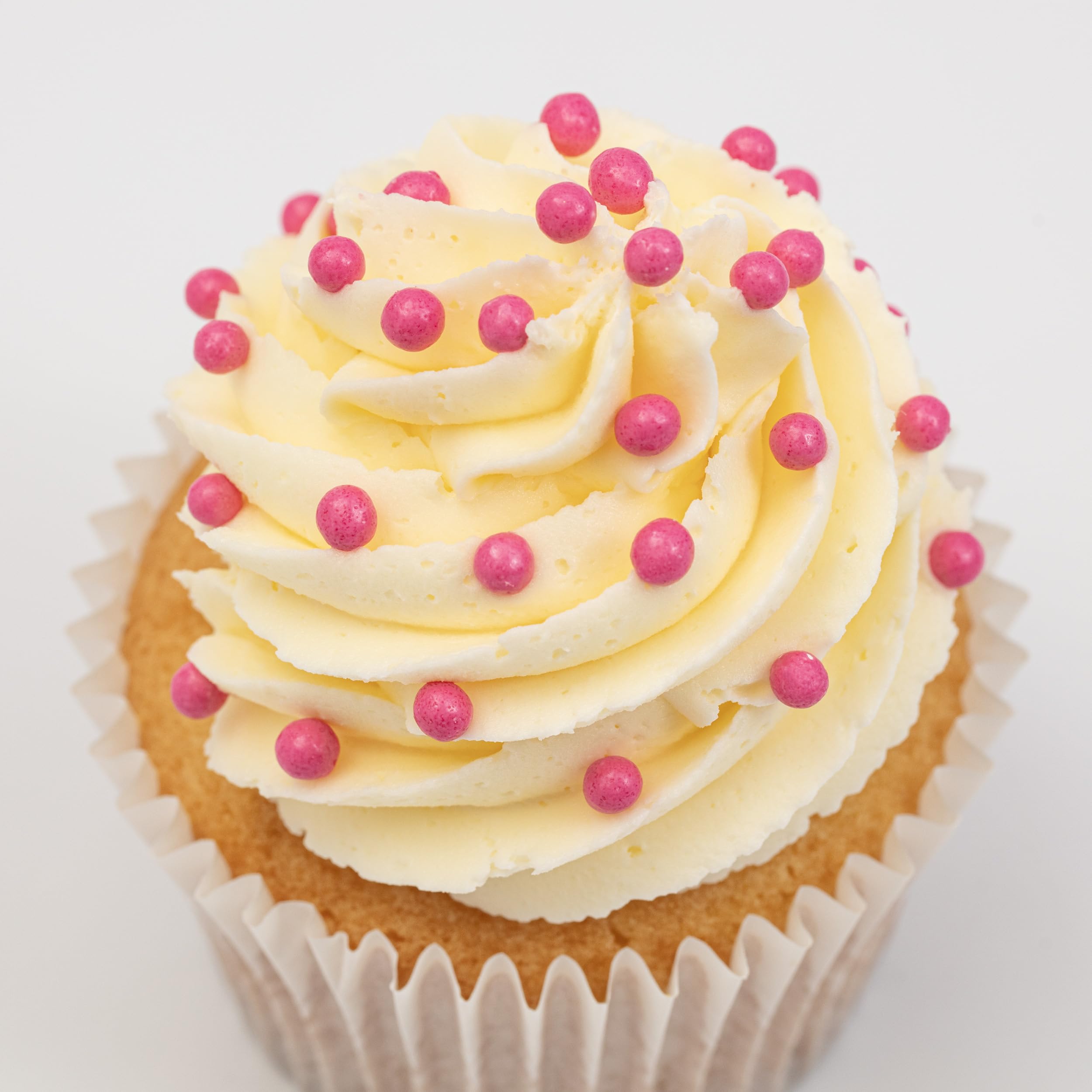 PME Cake Pearl Sprinkles - Hot Pink 4mm (74g) | Edible Sugar Pearl Decoration 5