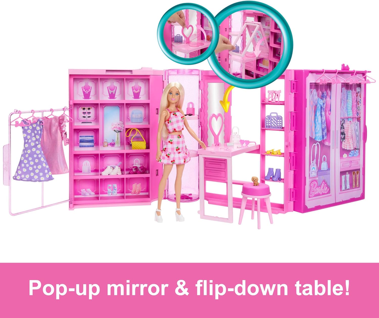 Barbie Dream Closet Toy Playset with Fashion Doll, 25+ Accessories & Pet Puppy 3