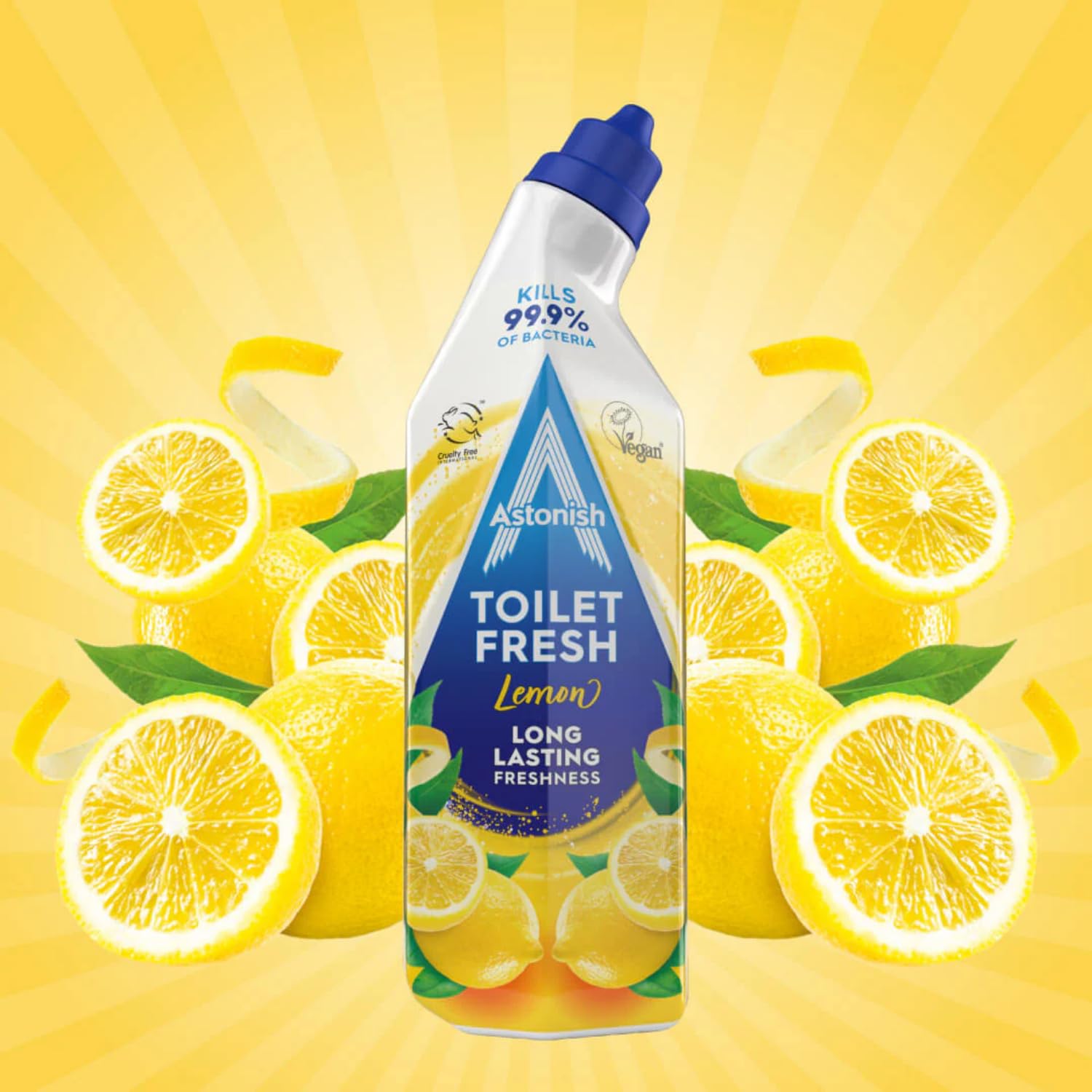 Astonish Toilet Fresh Gel - Kills 99.9% Bacteria, Limescale Prevention, Citrus Scent, 750 ml 2