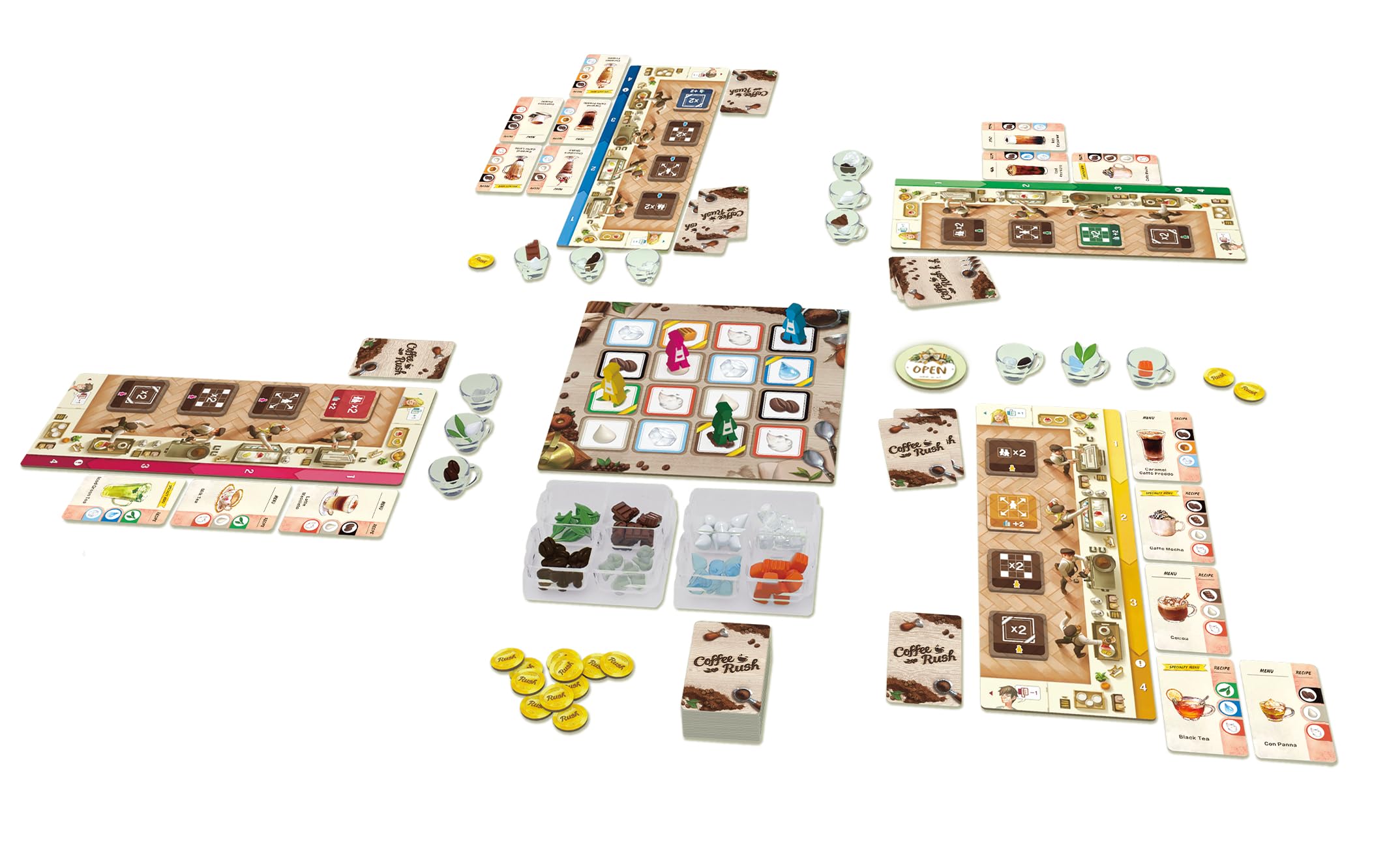 Korea Board Games Coffee Rush Board Game | Ages 8+ | 2-4 Players | 30+ Min Play Time 2