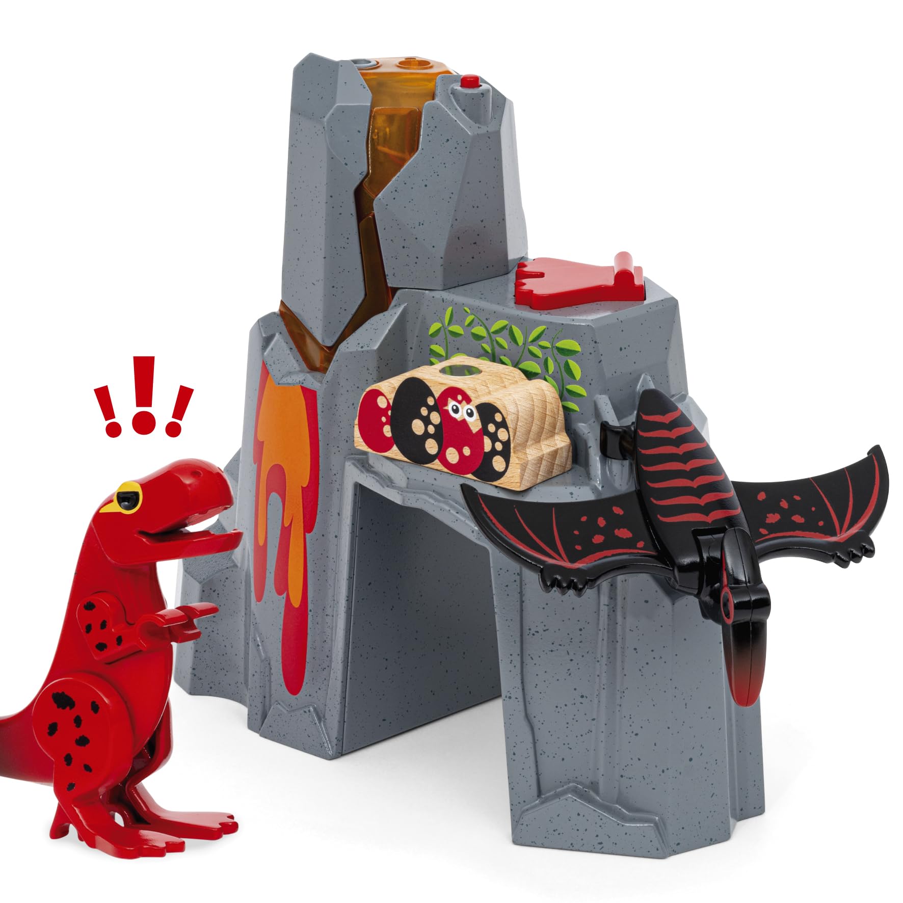 BRIO World Dinosaur Erupting Volcano Playset | Ages 3+ | Includes 2 Dinosaurs 7