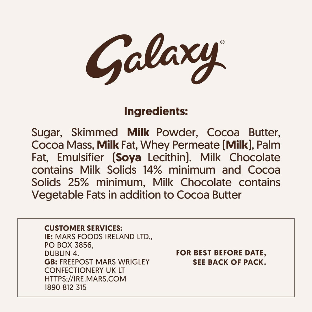 Galaxy Smooth Milk Chocolate Bar 100g - Movie Night Snack, Chocolate Gift, Sharing Bar