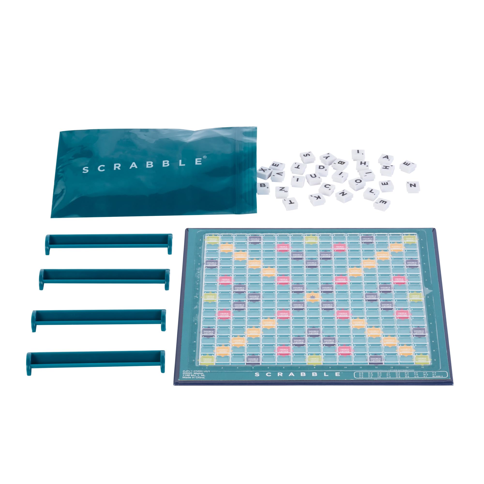 Mattel Games Scrabble Travel Game Portable Compact Board Game for 2-4 Players 5