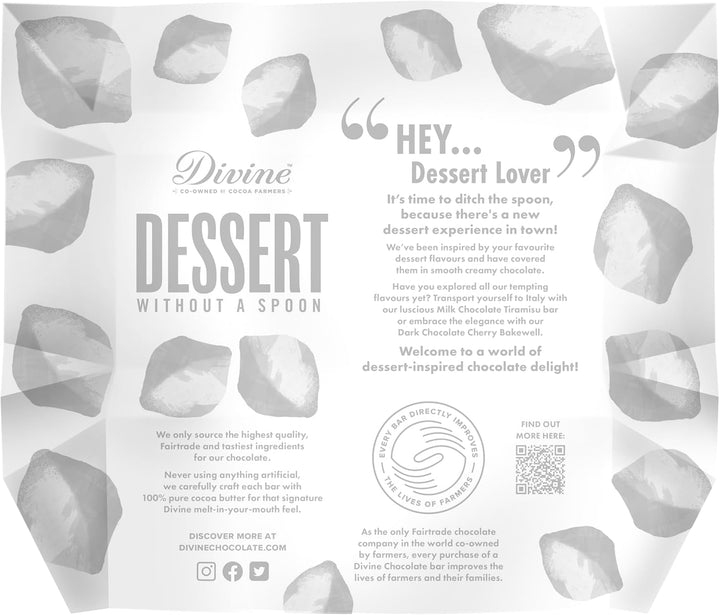 Divine - Chocolate Dessert Bar 26% White Chocolate Lemon Cheesecake with Lemon Crisp