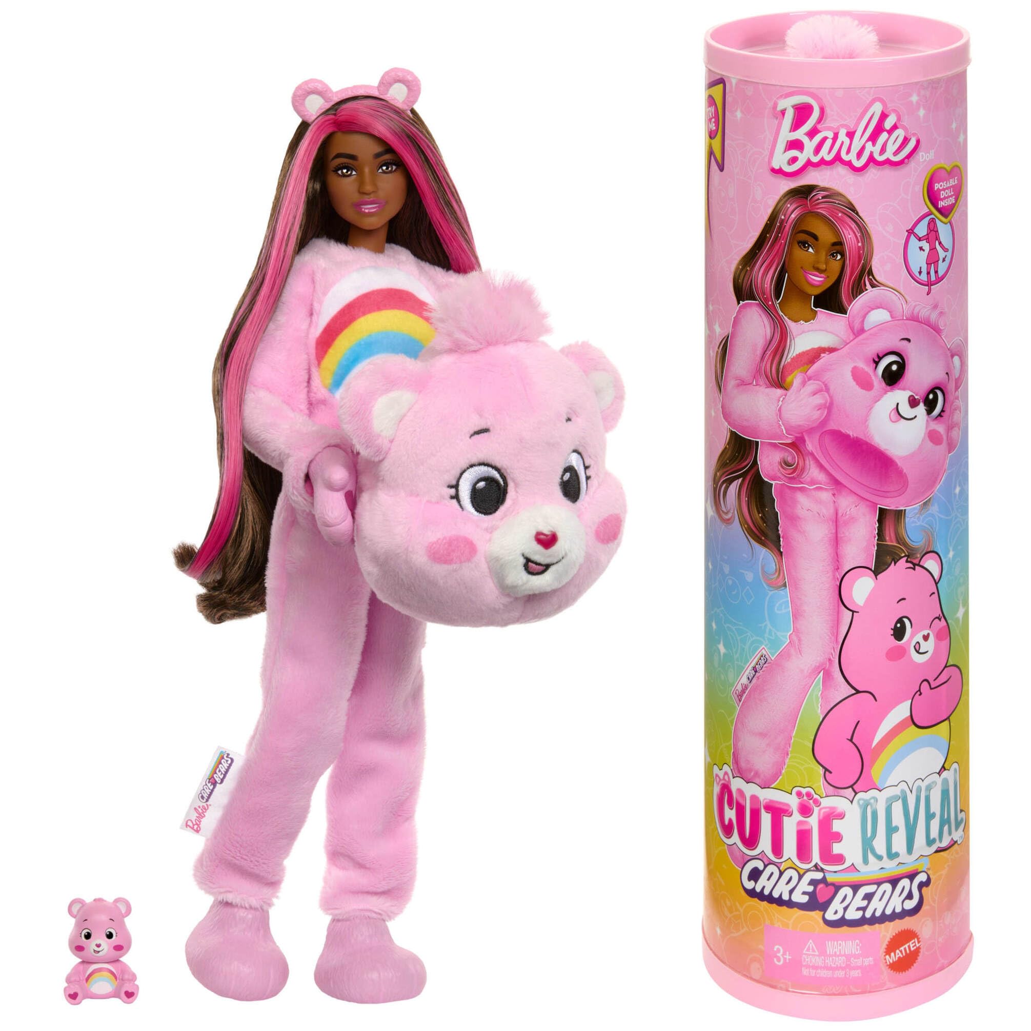 Barbie Cutie Reveal Care Bears Series Doll & Accessories Set - Cheer Bear with Transforming Costume & 10 Surprises 7