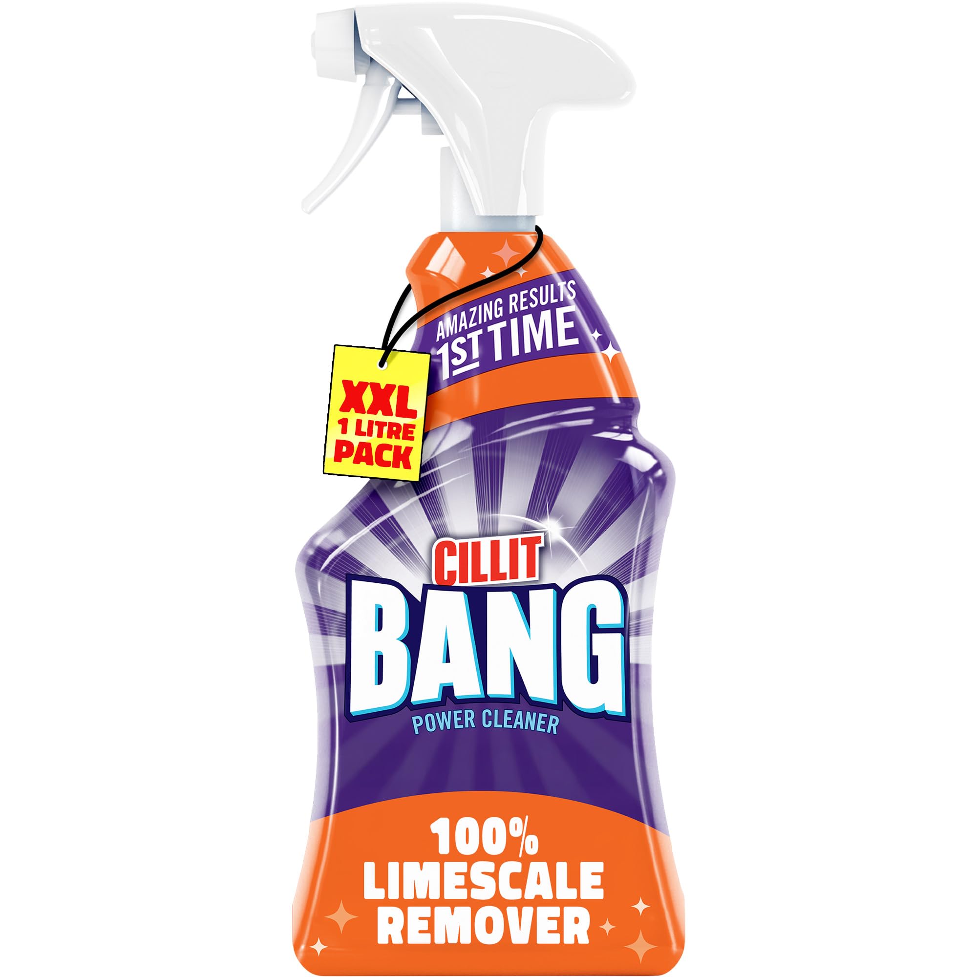 Cillit Bang Limescale Remover Spray - 1000ml | Kills 99.9% of Viruses | Streak-Free Shine 1